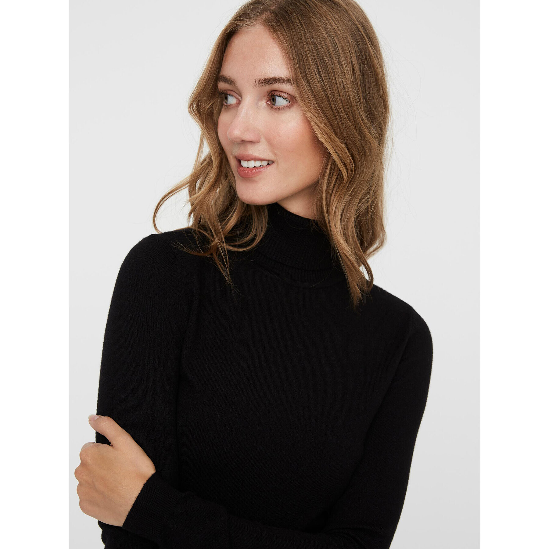 Vero Moda Поло Happiness 10238127 Черен Regular Fit - Pepit.bg