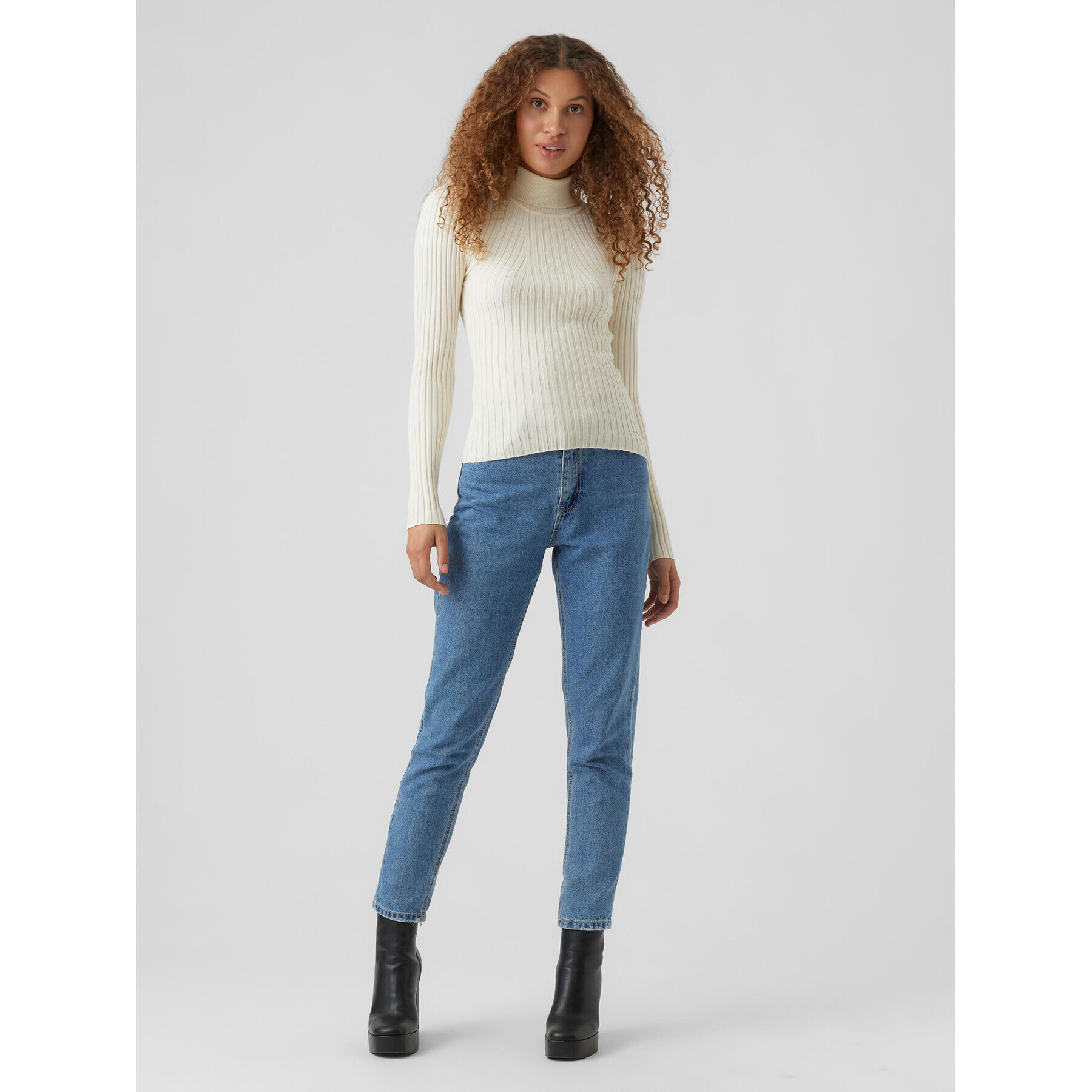 Vero Moda Поло Kiki 10272699 Екрю Slim Fit - Pepit.bg