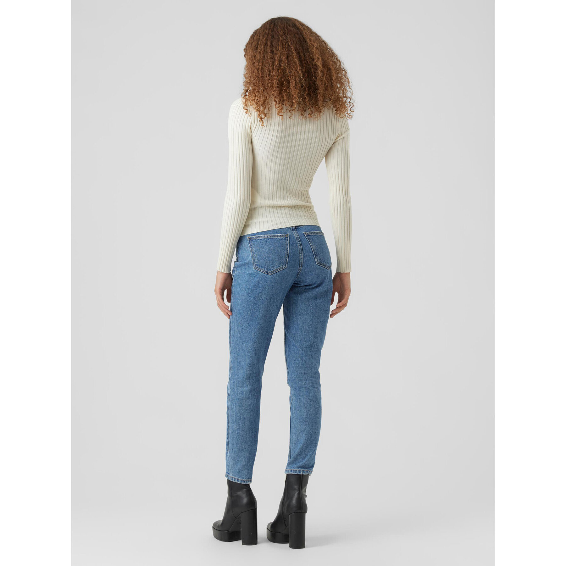 Vero Moda Поло Kiki 10272699 Екрю Slim Fit - Pepit.bg