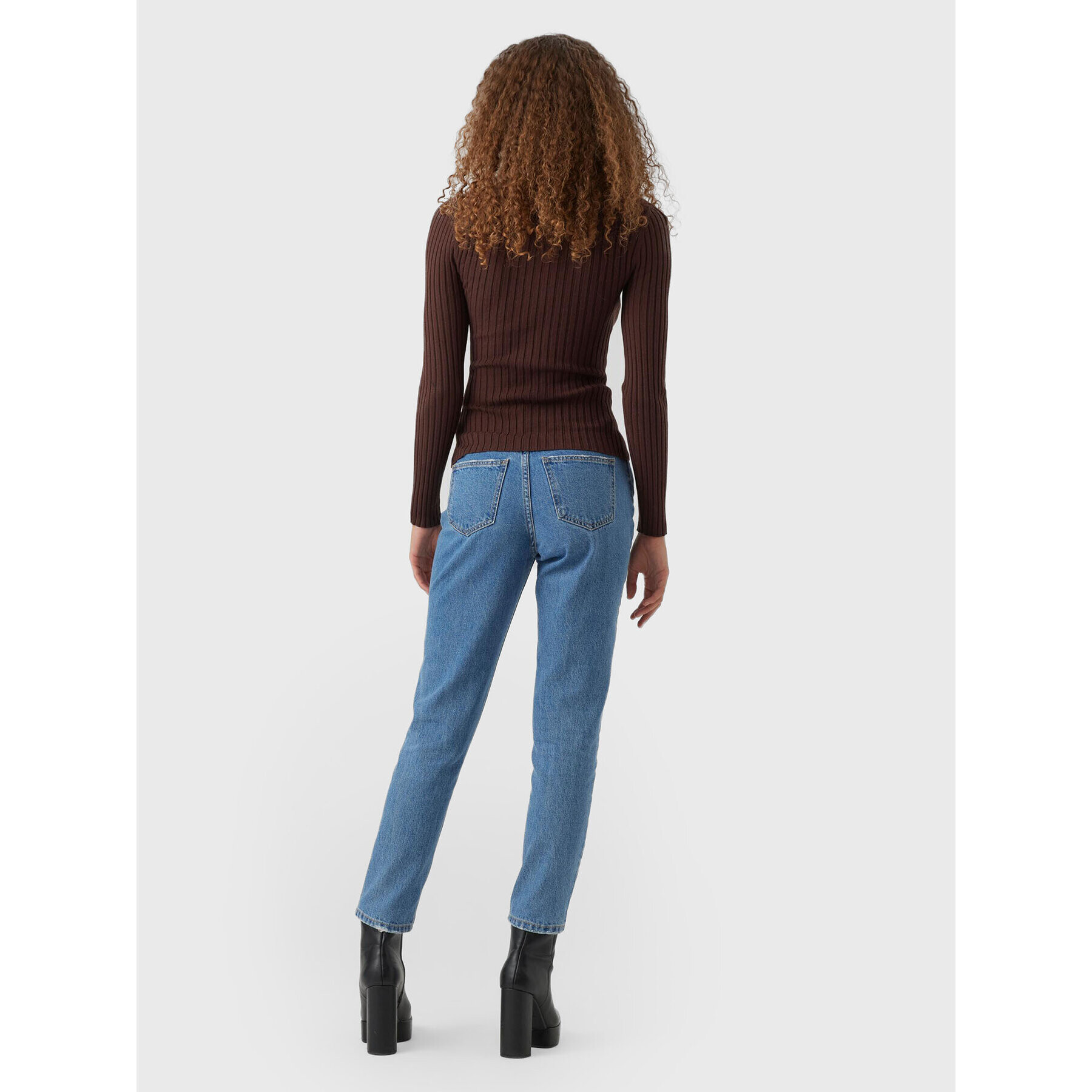 Vero Moda Поло Kiki 10272699 Кафяв Slim Fit - Pepit.bg