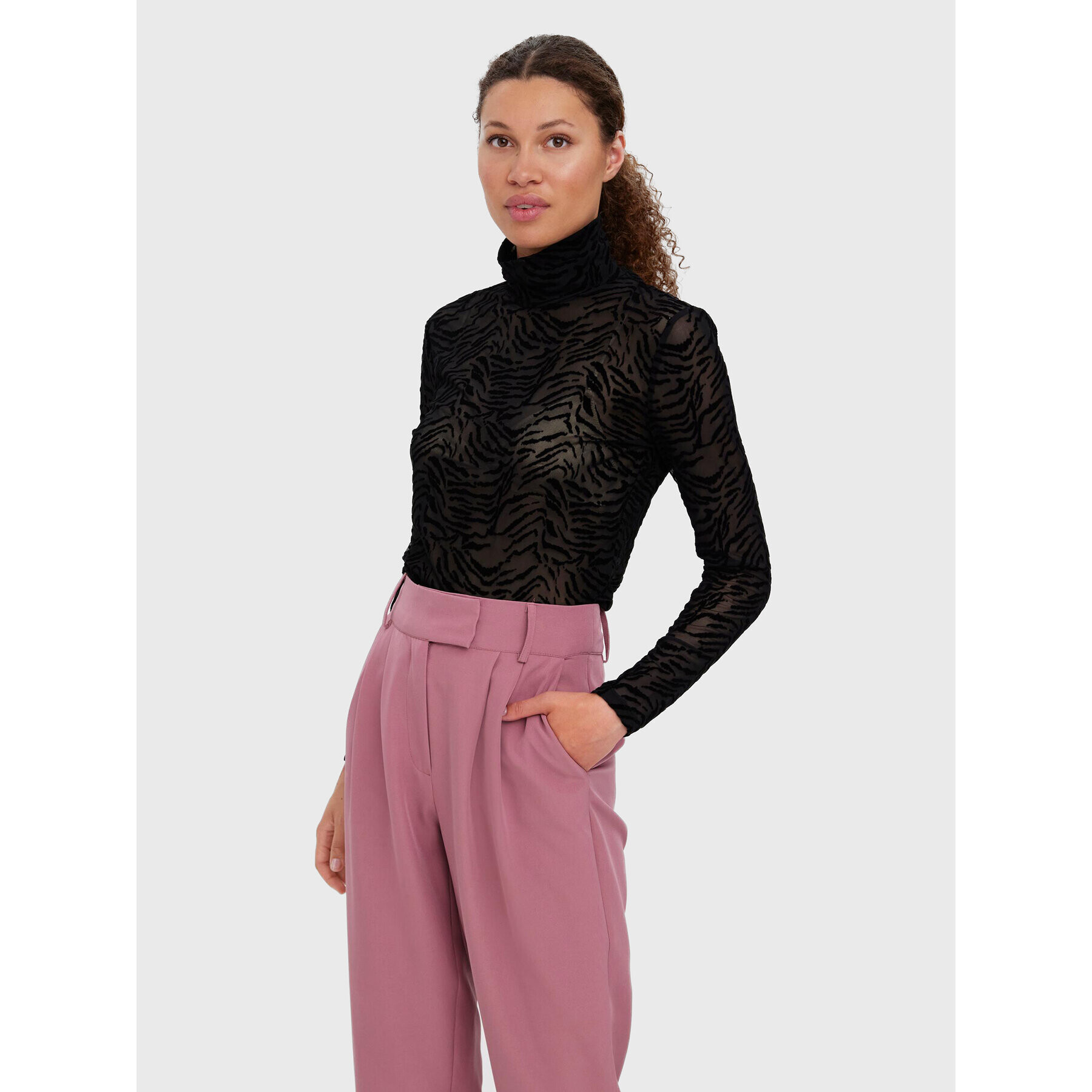 Vero Moda Поло Koko 10277997 Черен Regular Fit - Pepit.bg