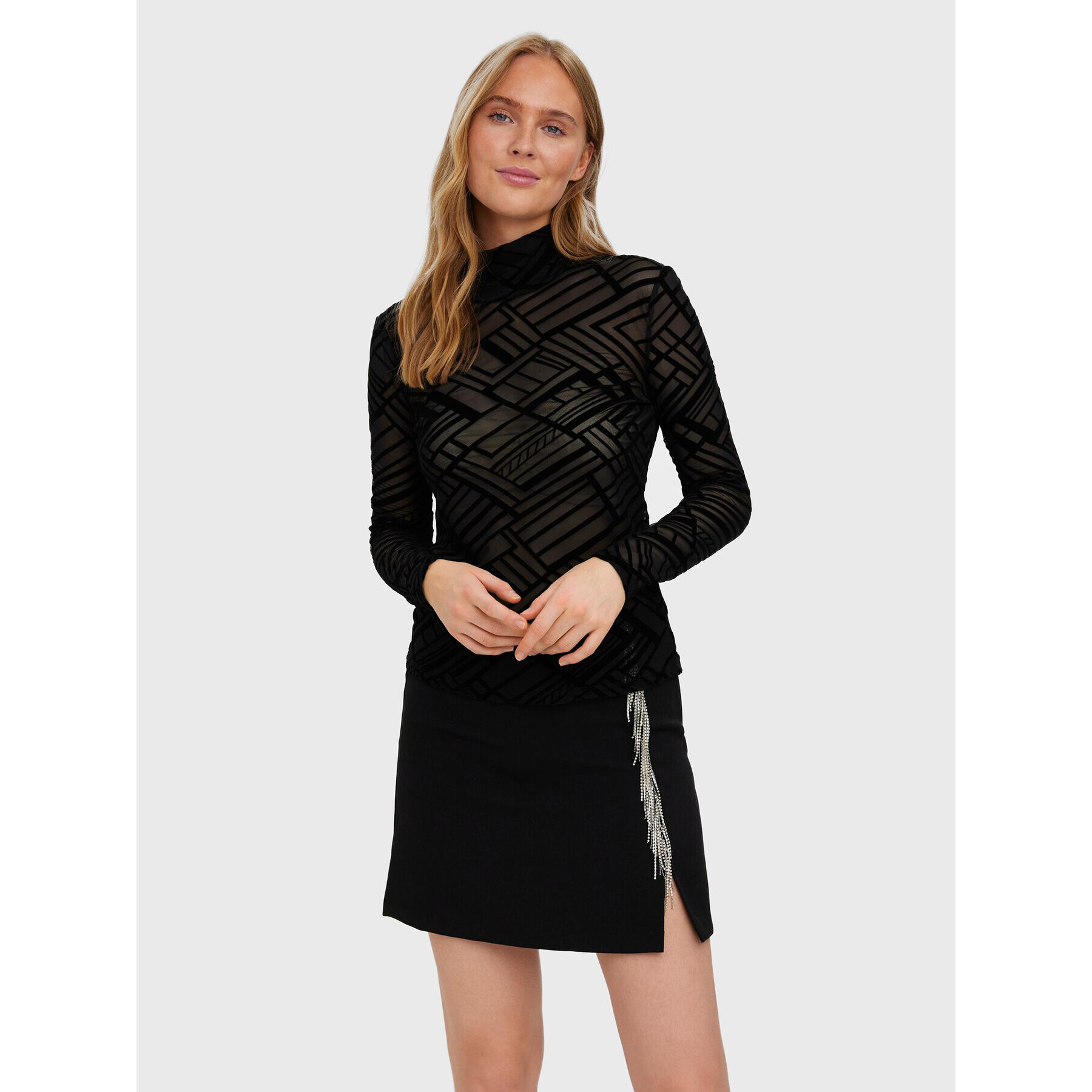 Vero Moda Поло Koko 10277997 Черен Regular Fit - Pepit.bg