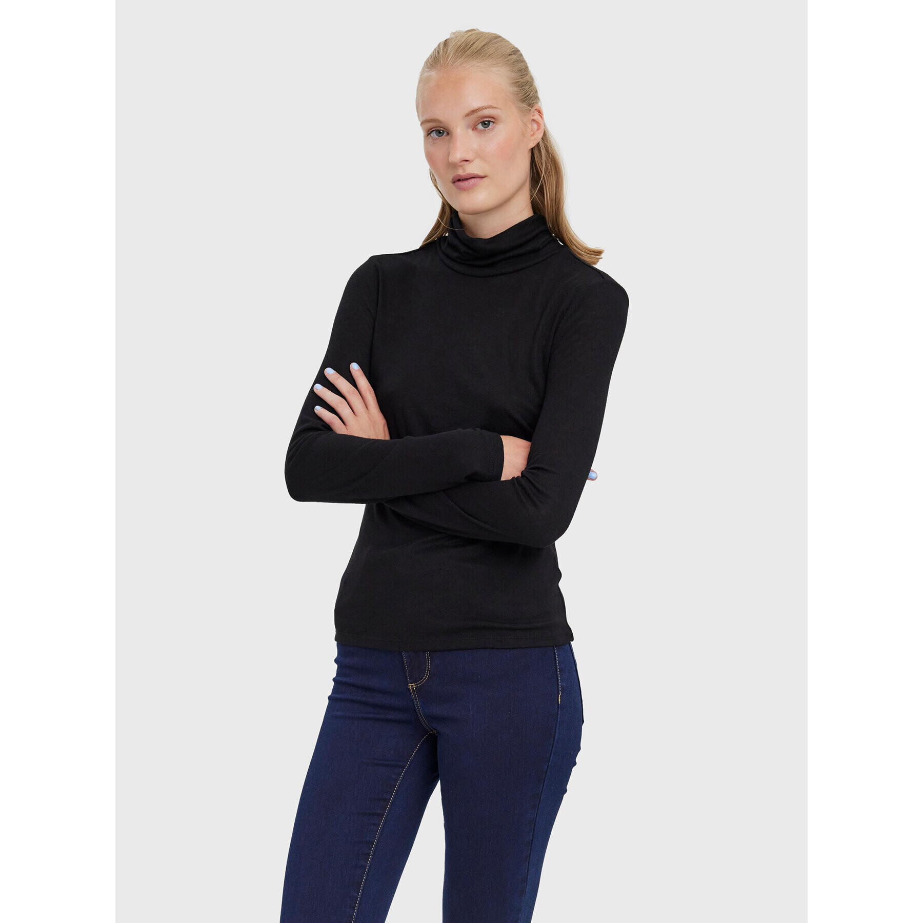 Vero Moda Поло Mella 10271620 Черен Regular Fit - Pepit.bg