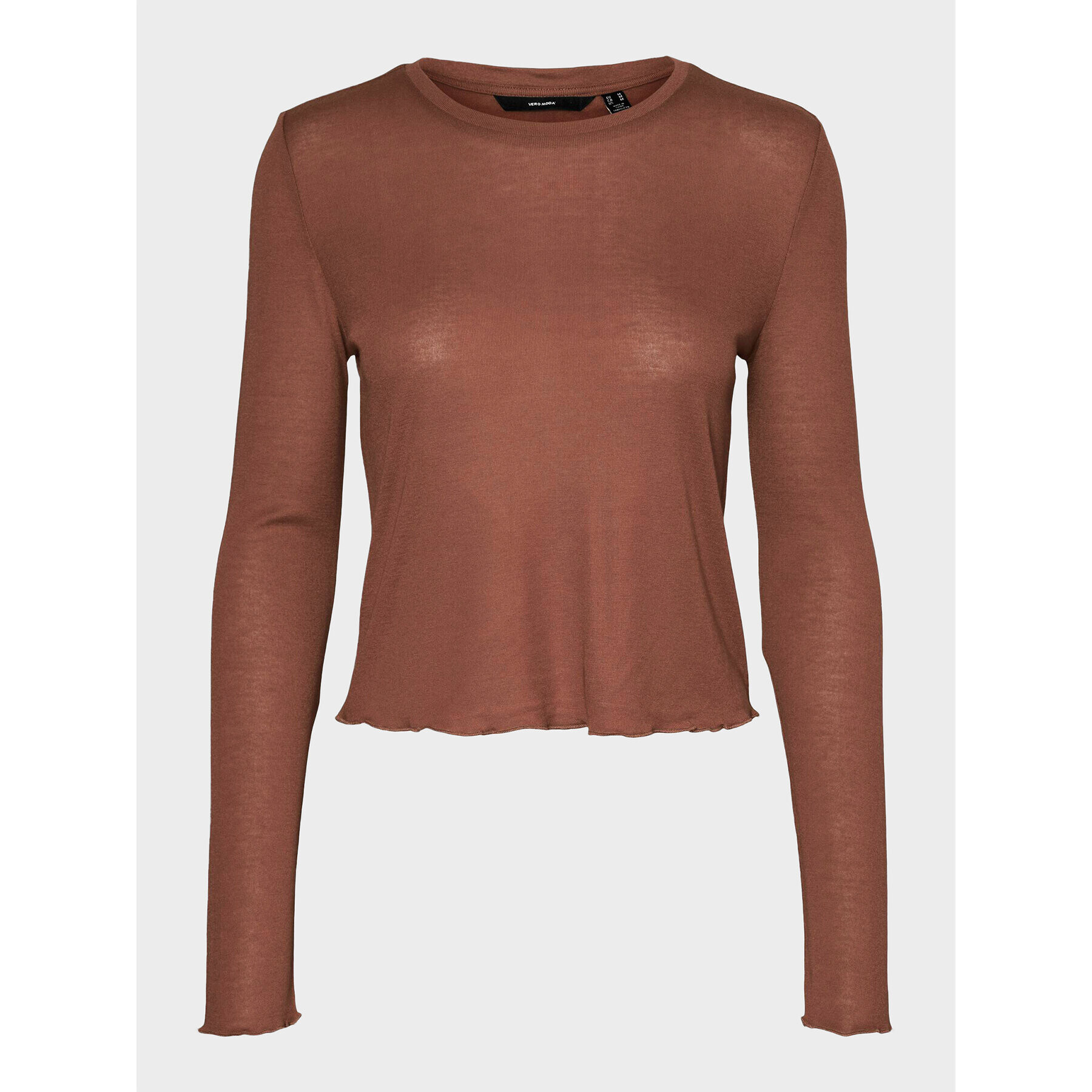 Vero Moda Поло Mella 10271620 Кафяв Regular Fit - Pepit.bg