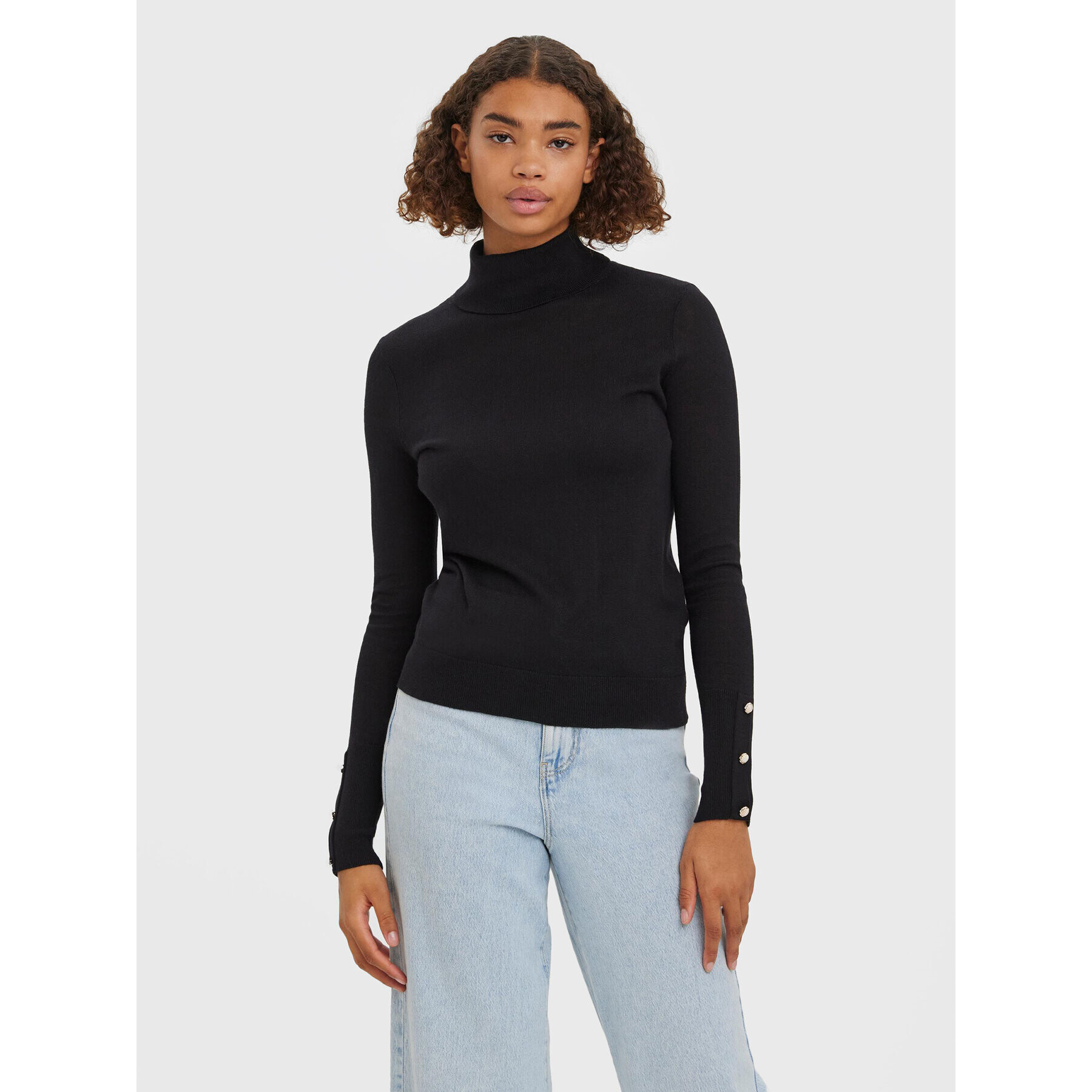 Vero Moda Поло New Milda 10268155 Черен Regular Fit - Pepit.bg