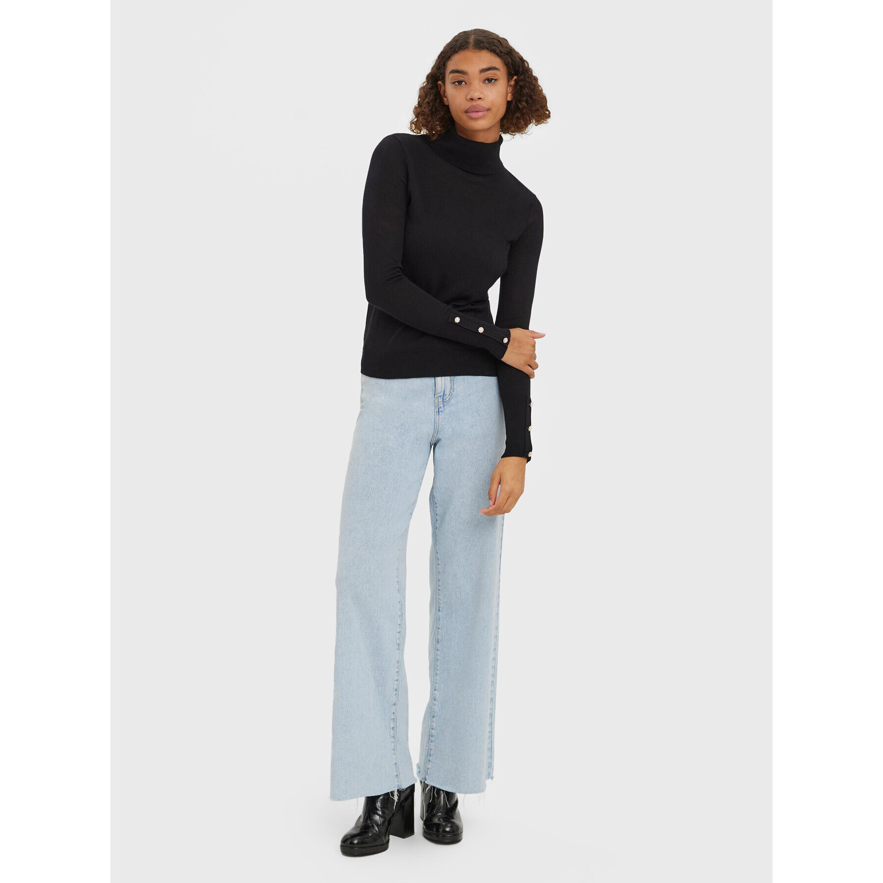 Vero Moda Поло New Milda 10268155 Черен Regular Fit - Pepit.bg