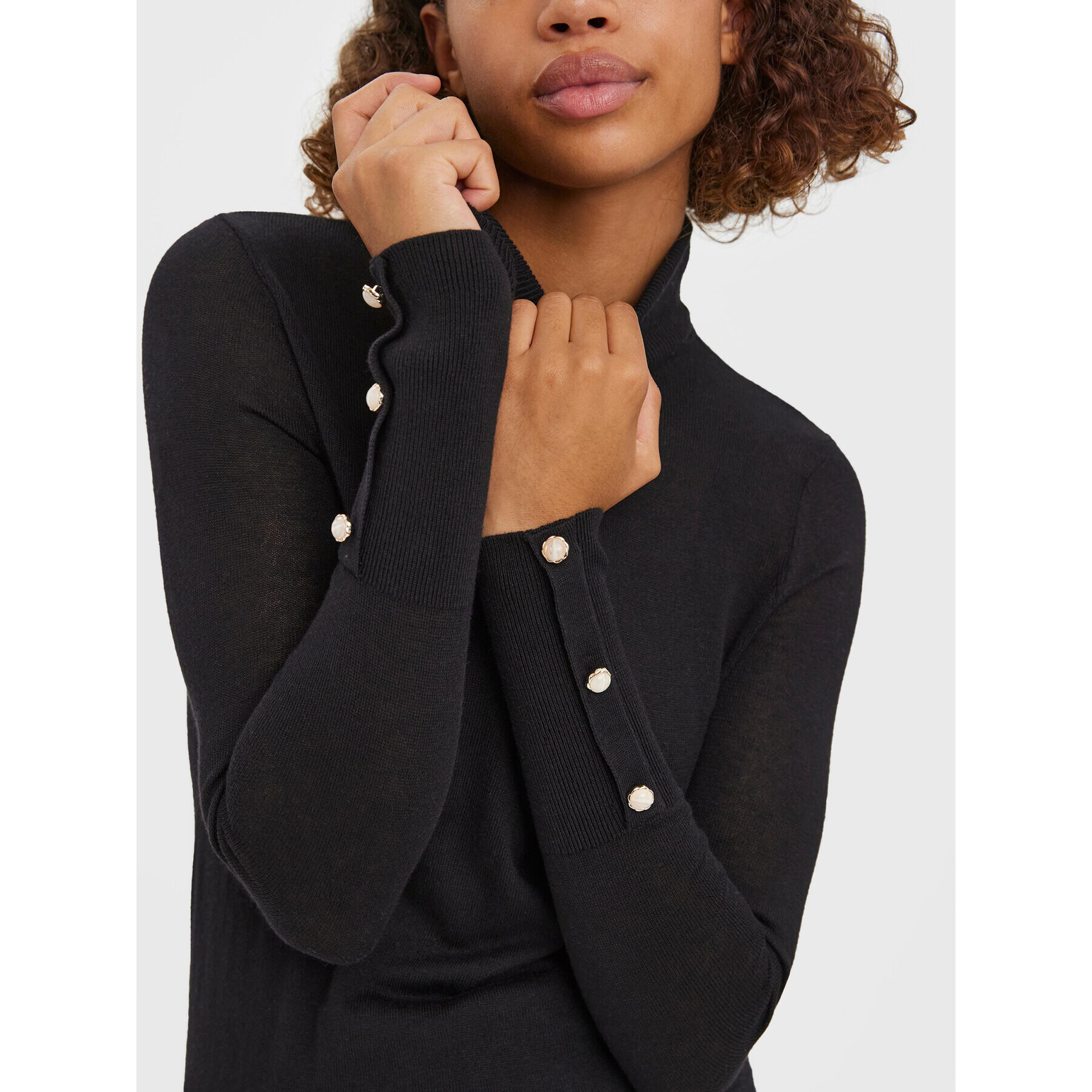 Vero Moda Поло New Milda 10268155 Черен Regular Fit - Pepit.bg