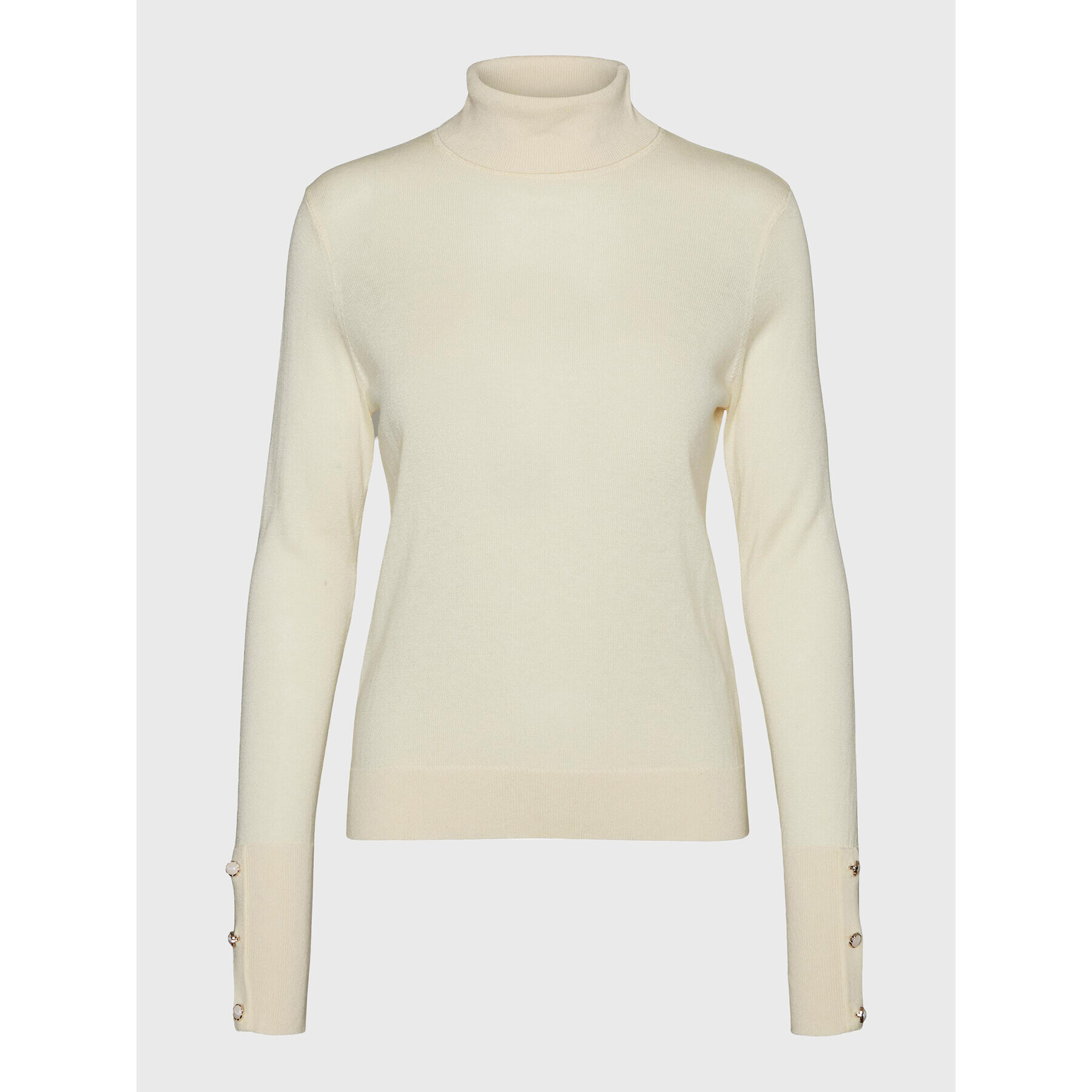 Vero Moda Поло New Milda 10268155 Екрю Regular Fit - Pepit.bg