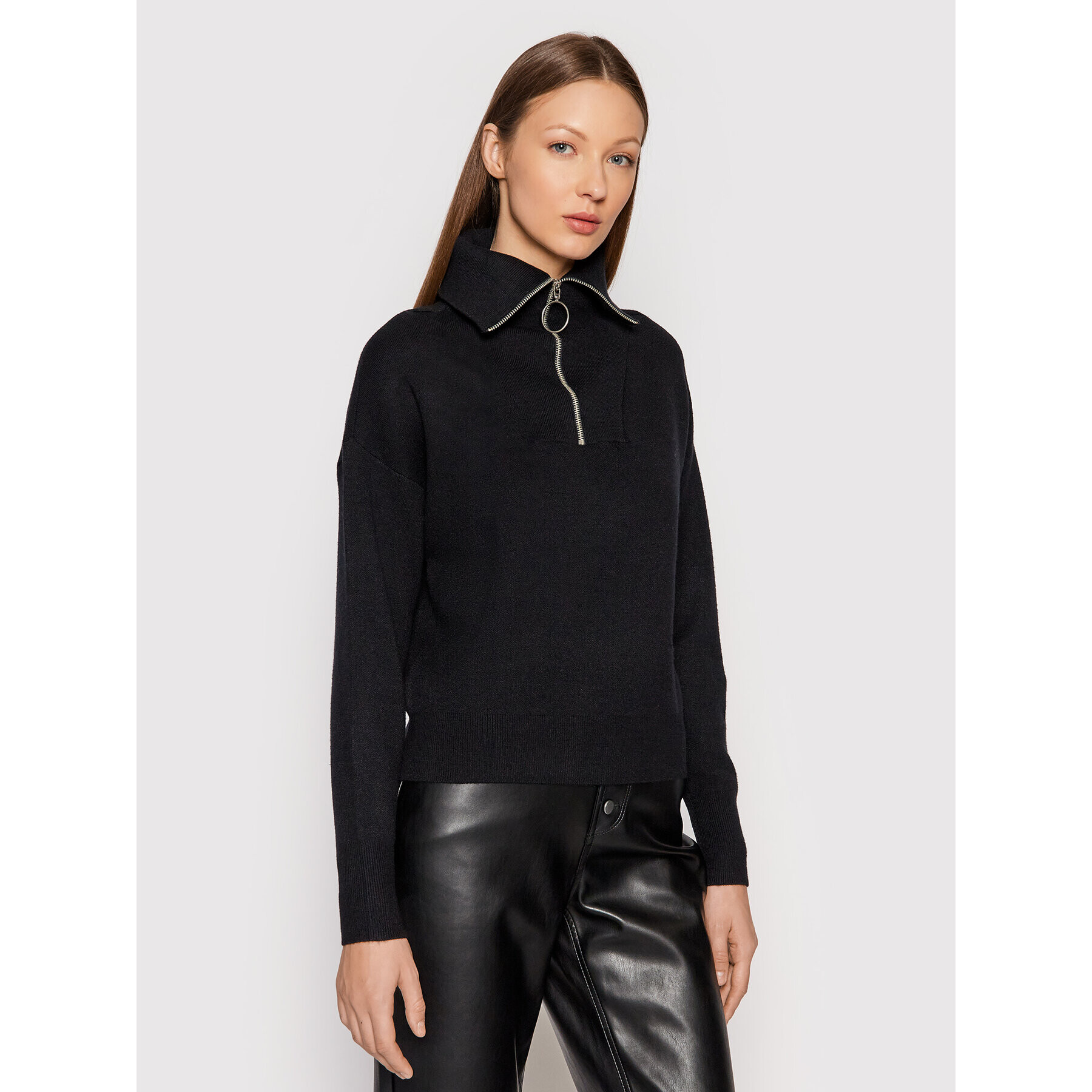 Vero Moda Поло Saba 10253177 Черен Regular Fit - Pepit.bg