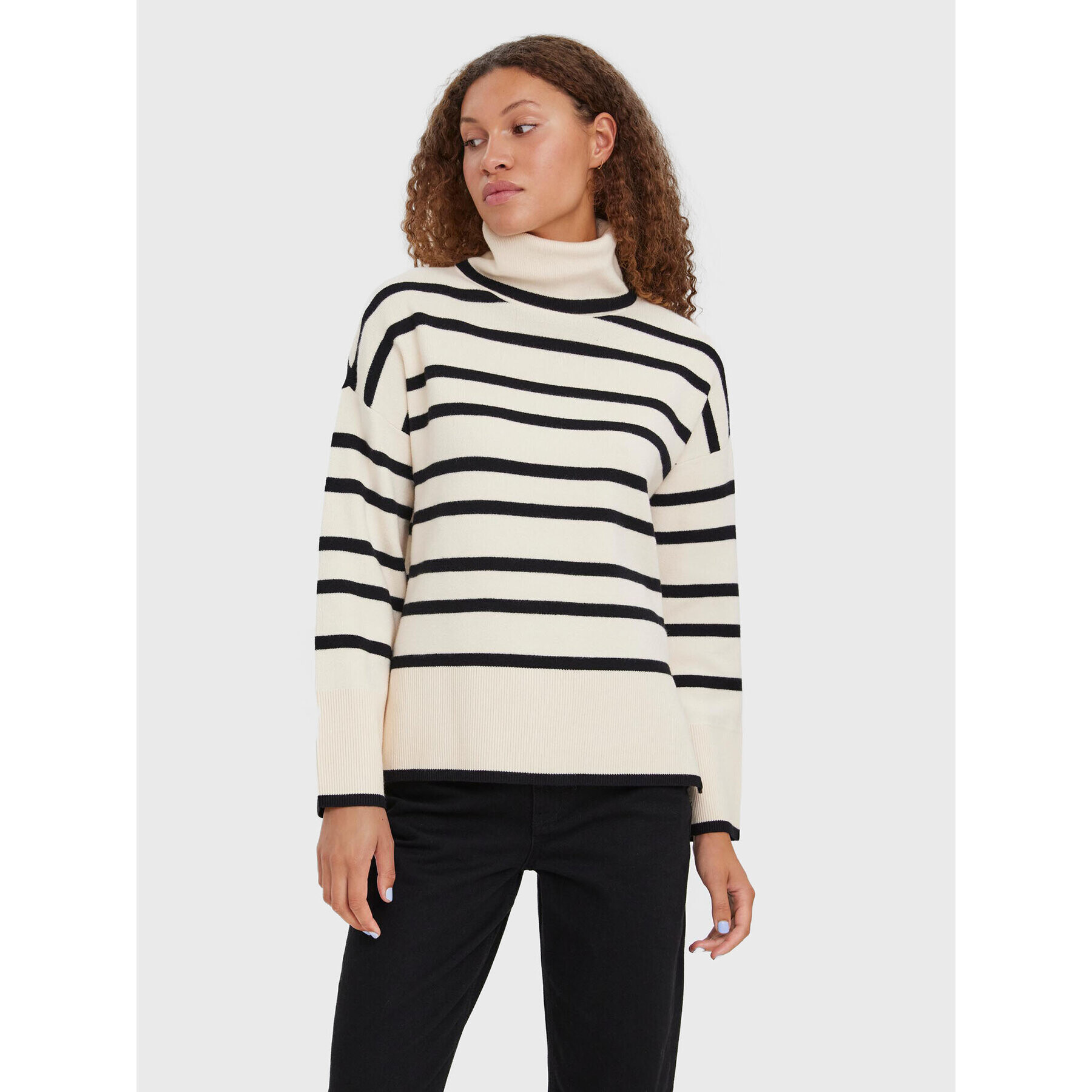Vero Moda Поло Saba 10272469 Екрю Regular Fit - Pepit.bg