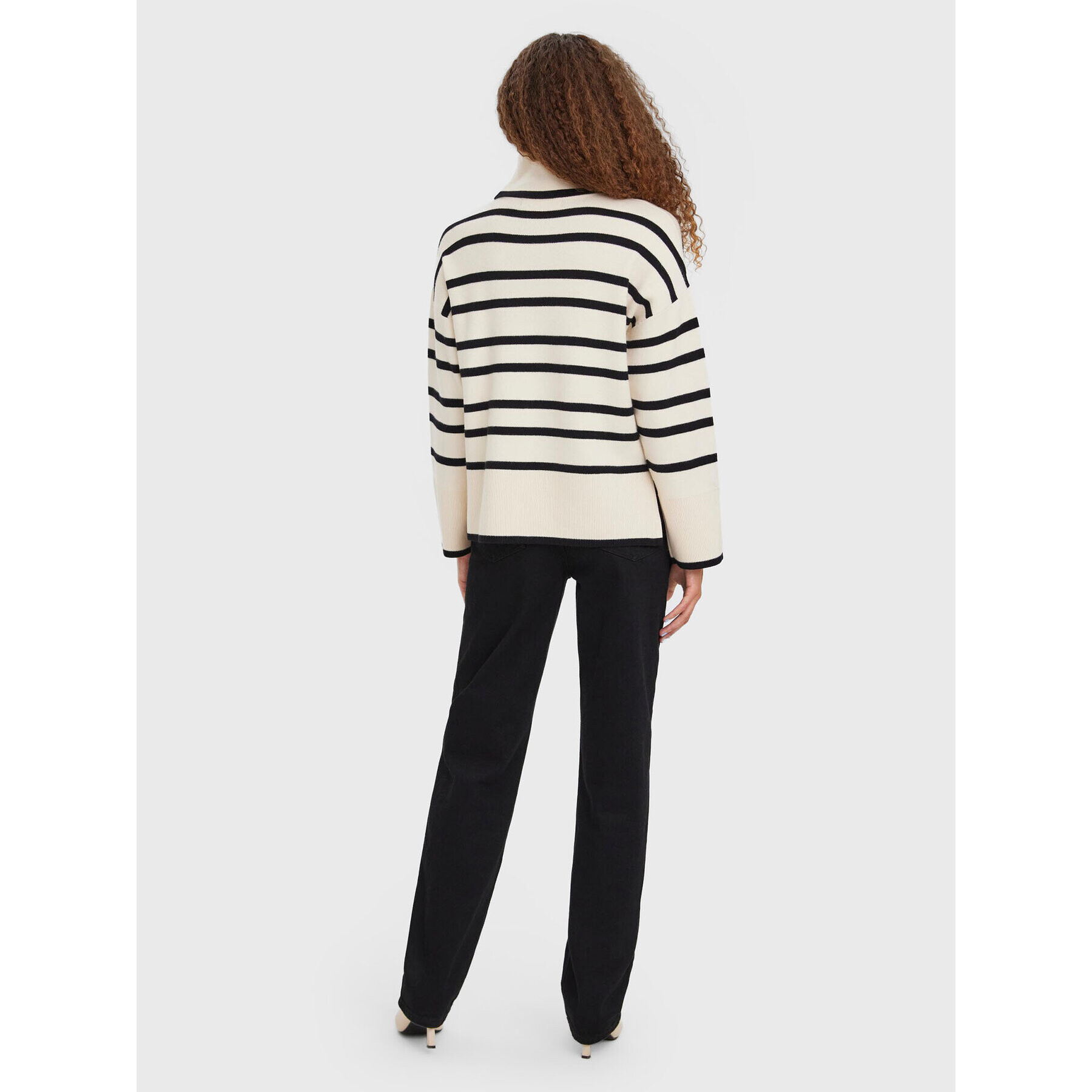 Vero Moda Поло Saba 10272469 Екрю Regular Fit - Pepit.bg