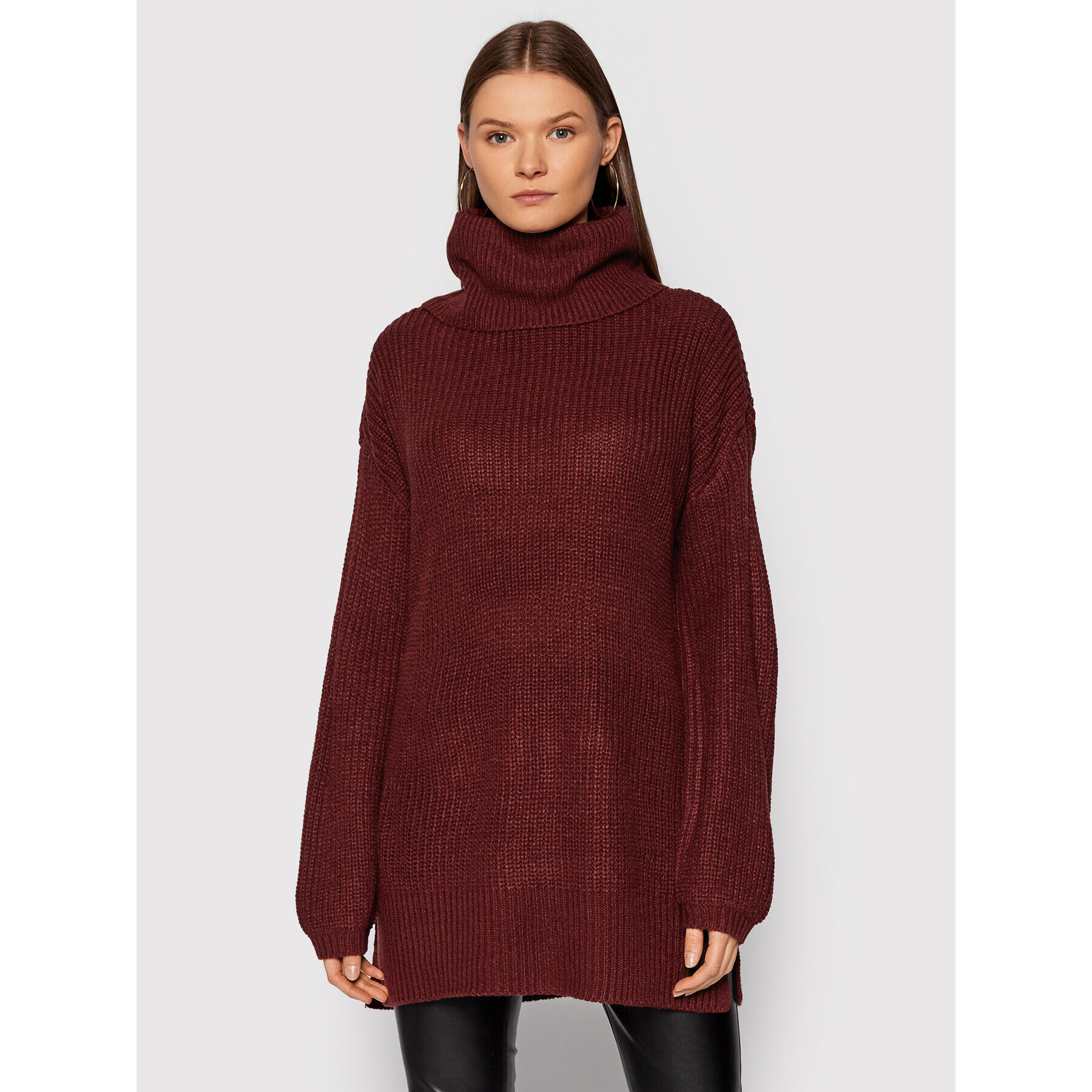 Vero Moda Поло Sayla 10248749 Бордо Loose Fit - Pepit.bg