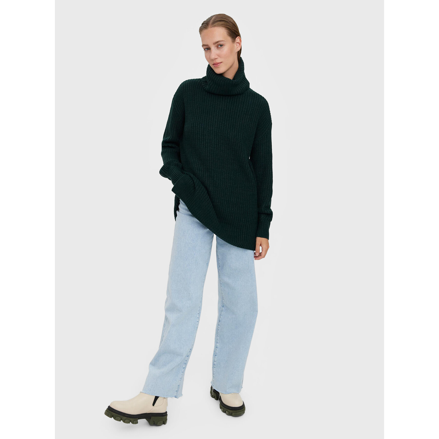 Vero Moda Поло Sayla 10268496 Зелен Relaxed Fit - Pepit.bg