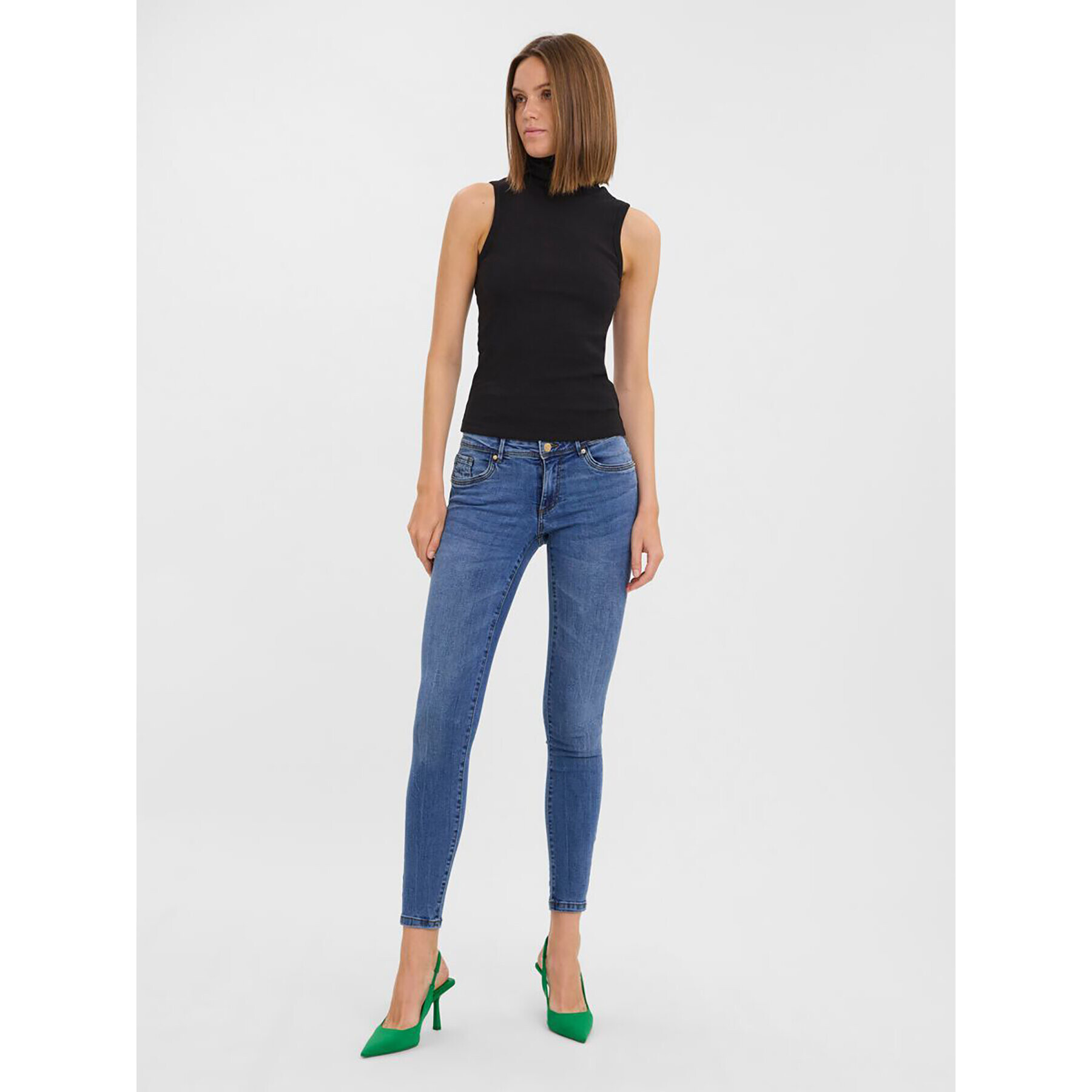 Vero Moda Поло Vita 10271194 Черен Slim Fit - Pepit.bg