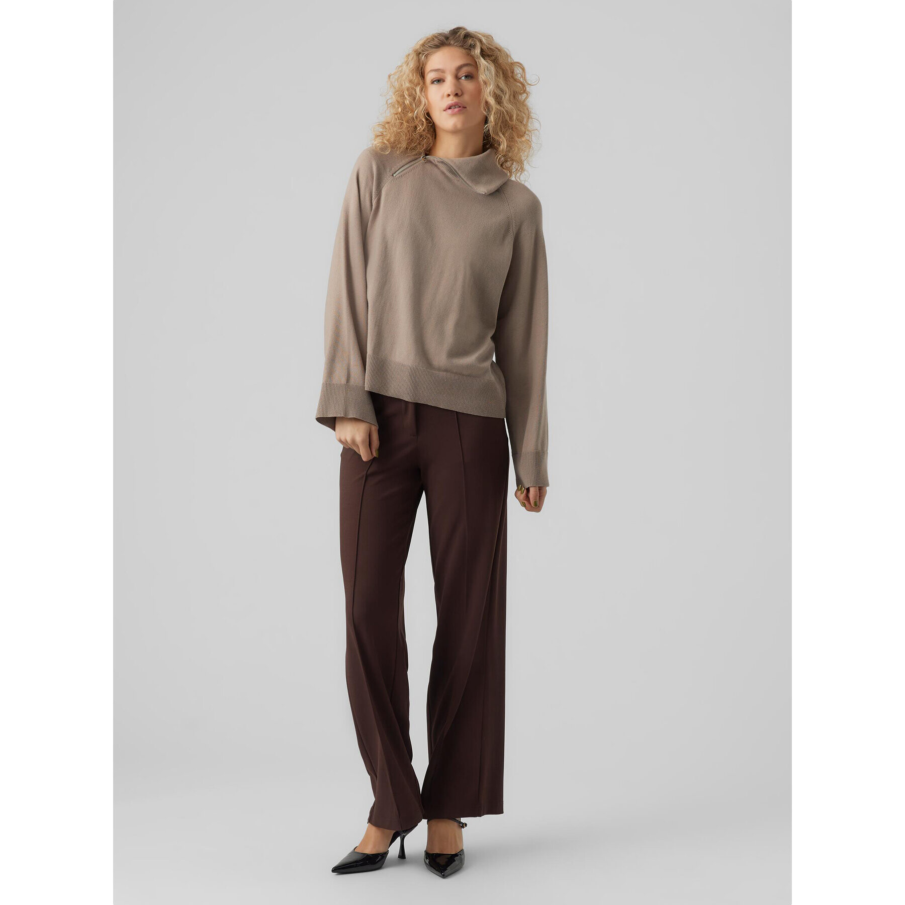 Vero Moda Поло Vivan 10271449 Бежов Regular Fit - Pepit.bg