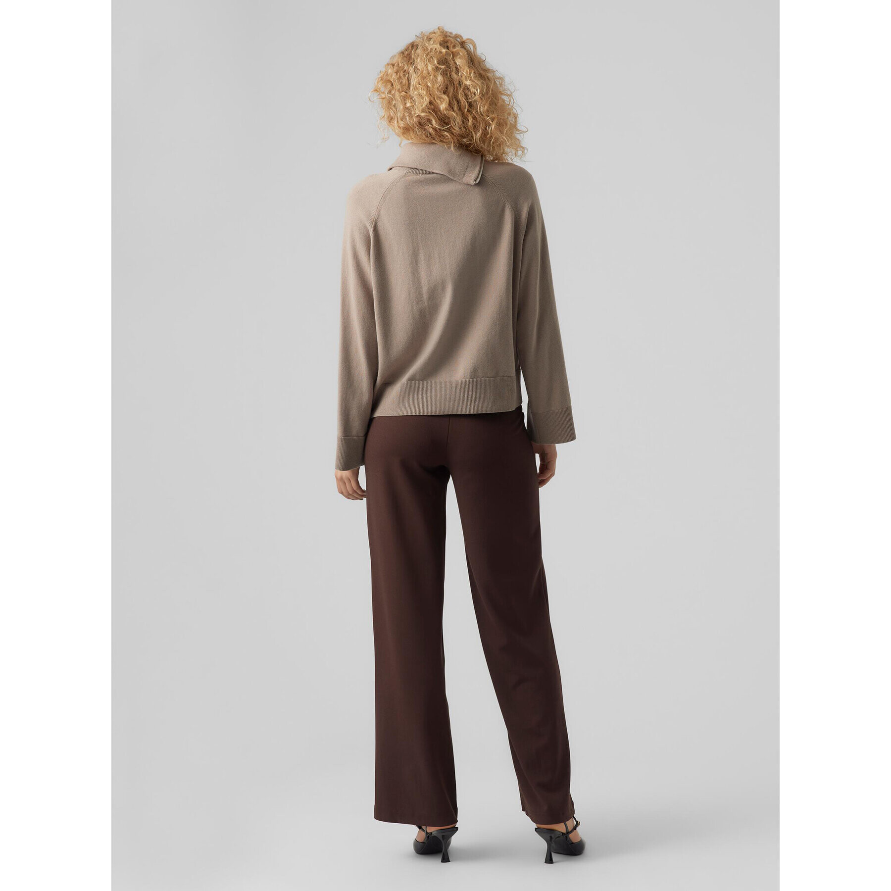Vero Moda Поло Vivan 10271449 Бежов Regular Fit - Pepit.bg