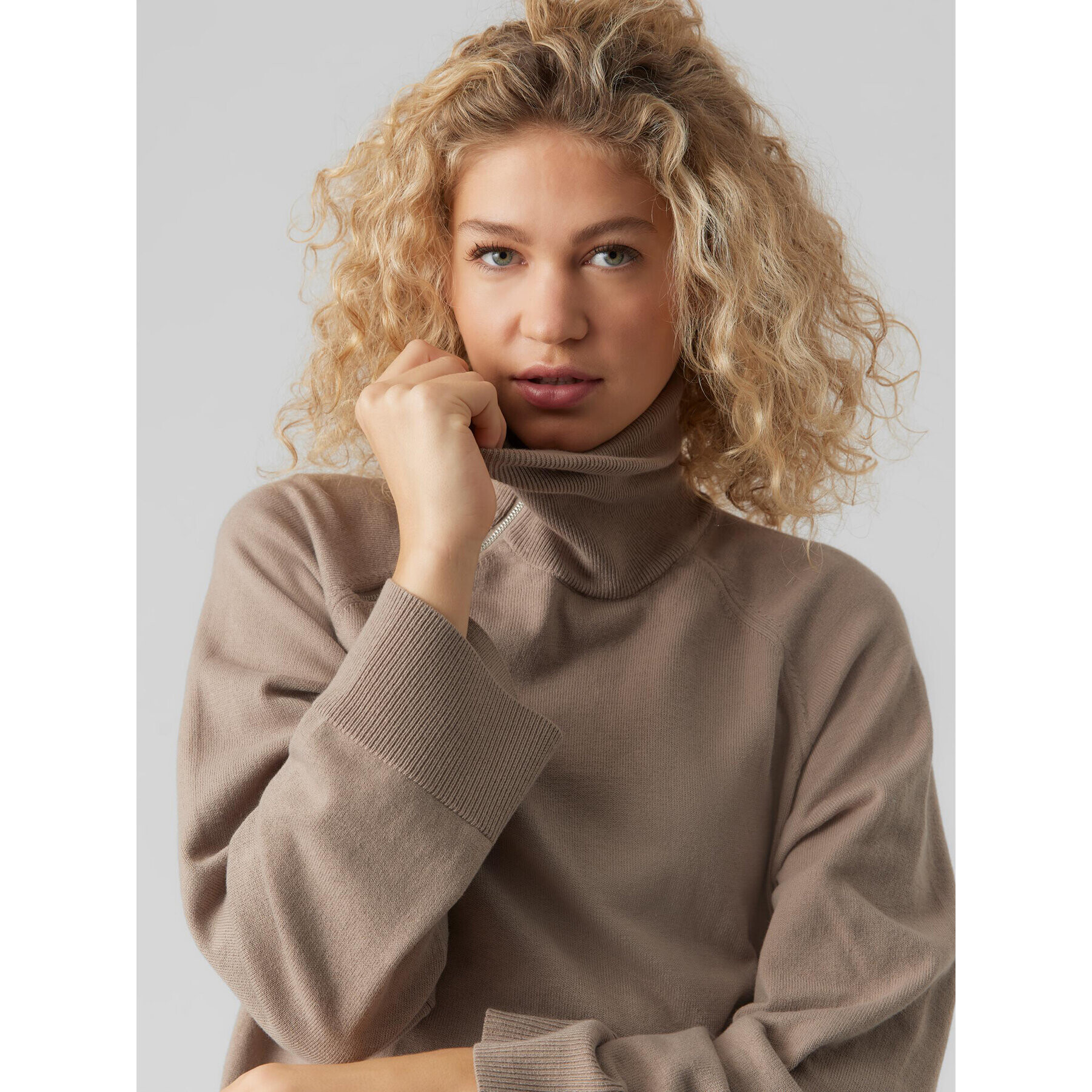Vero Moda Поло Vivan 10271449 Бежов Regular Fit - Pepit.bg