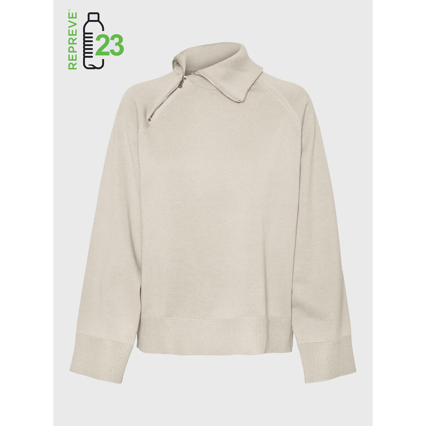 Vero Moda Поло Vivan 10271449 Екрю Relaxed Fit - Pepit.bg