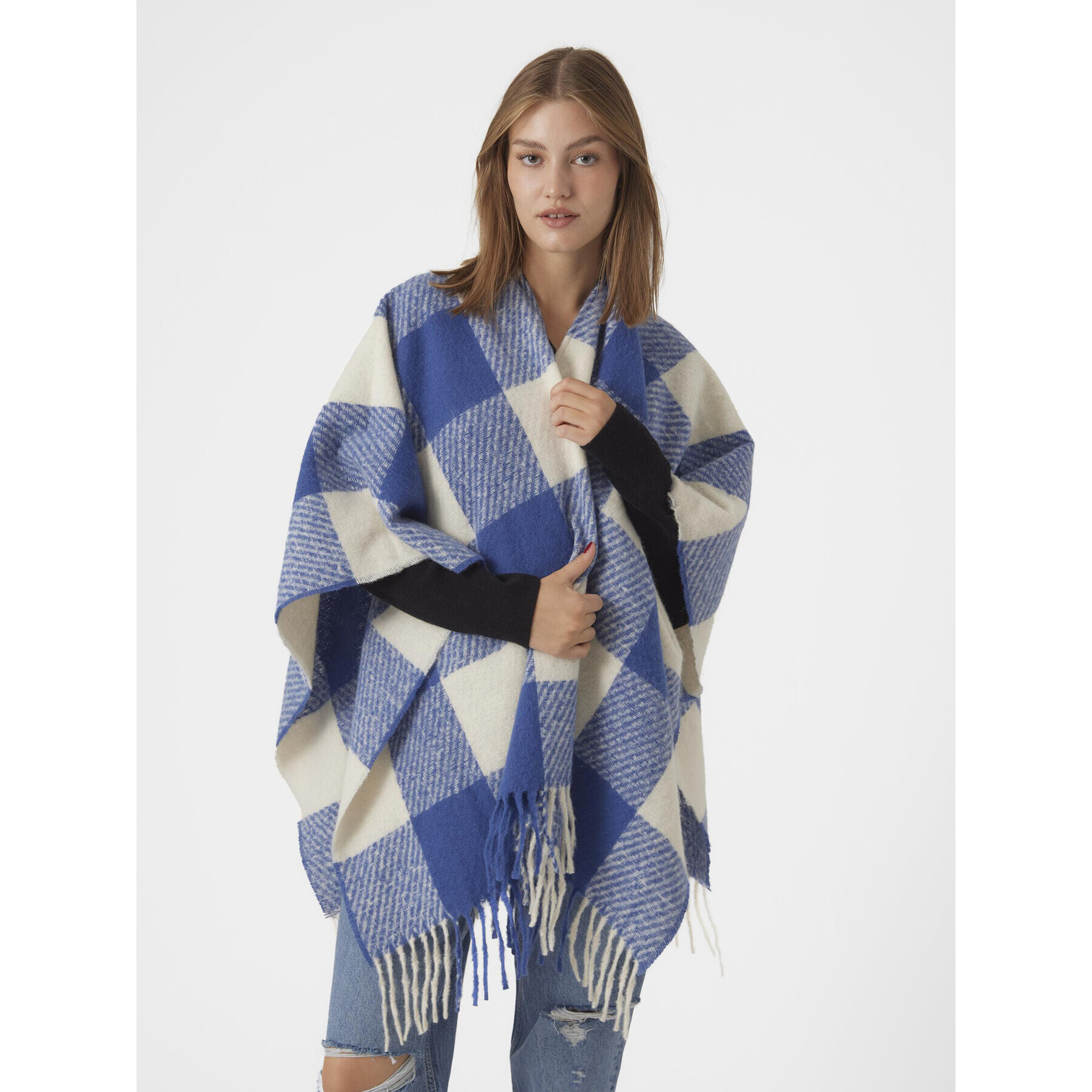 Vero Moda Пончо 10292229 Син Regular Fit - Pepit.bg