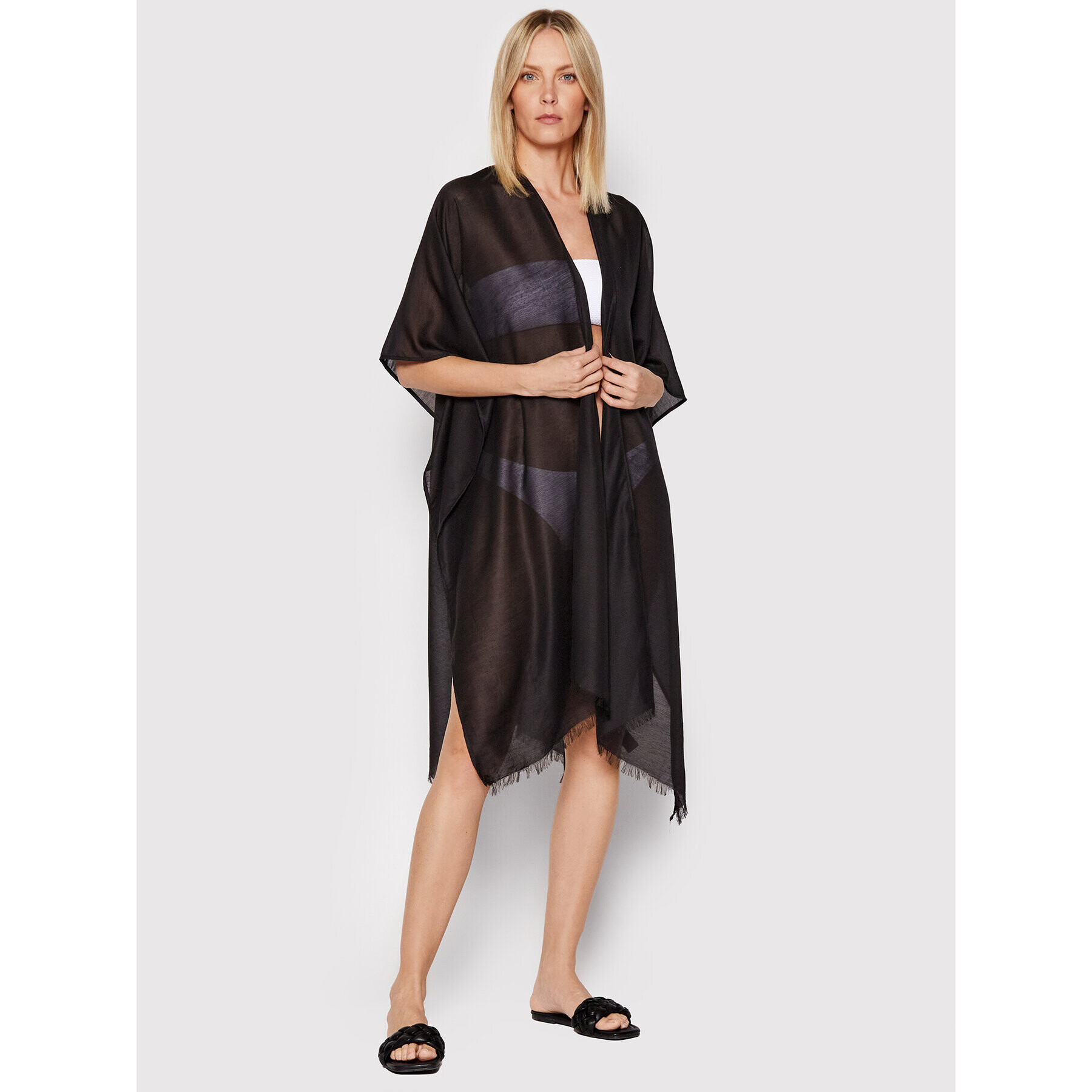Vero Moda Пончо Lena 10202331 Черен - Pepit.bg