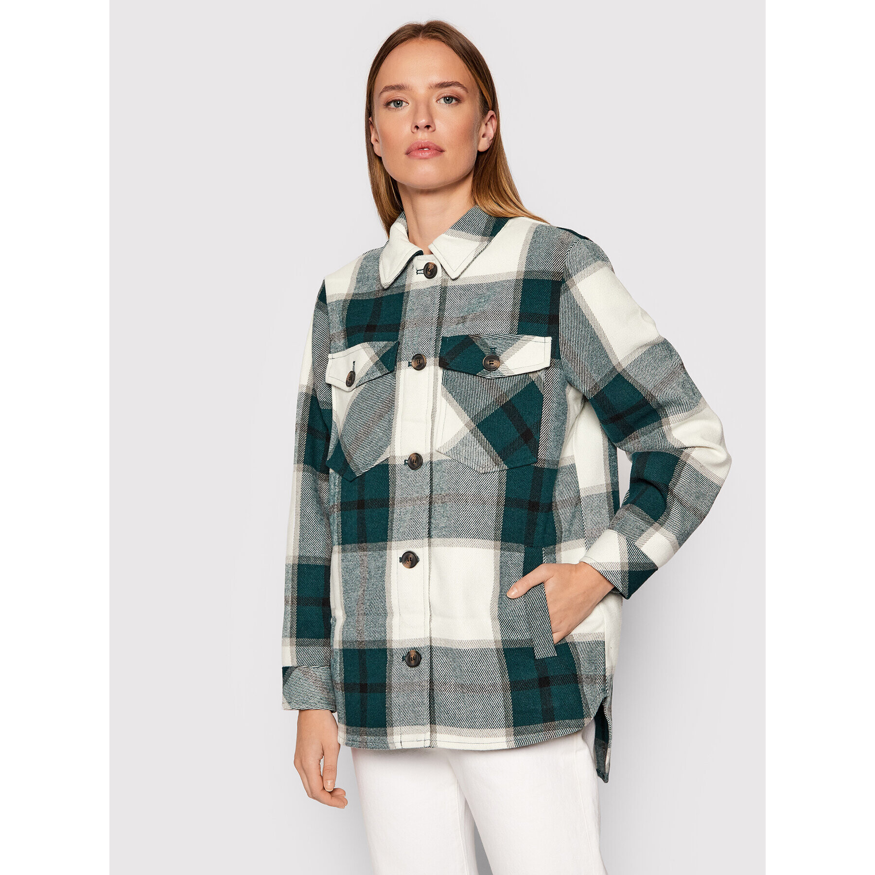 Vero Moda Преходно яке Olivia 10248275 Зелен Oversize - Pepit.bg