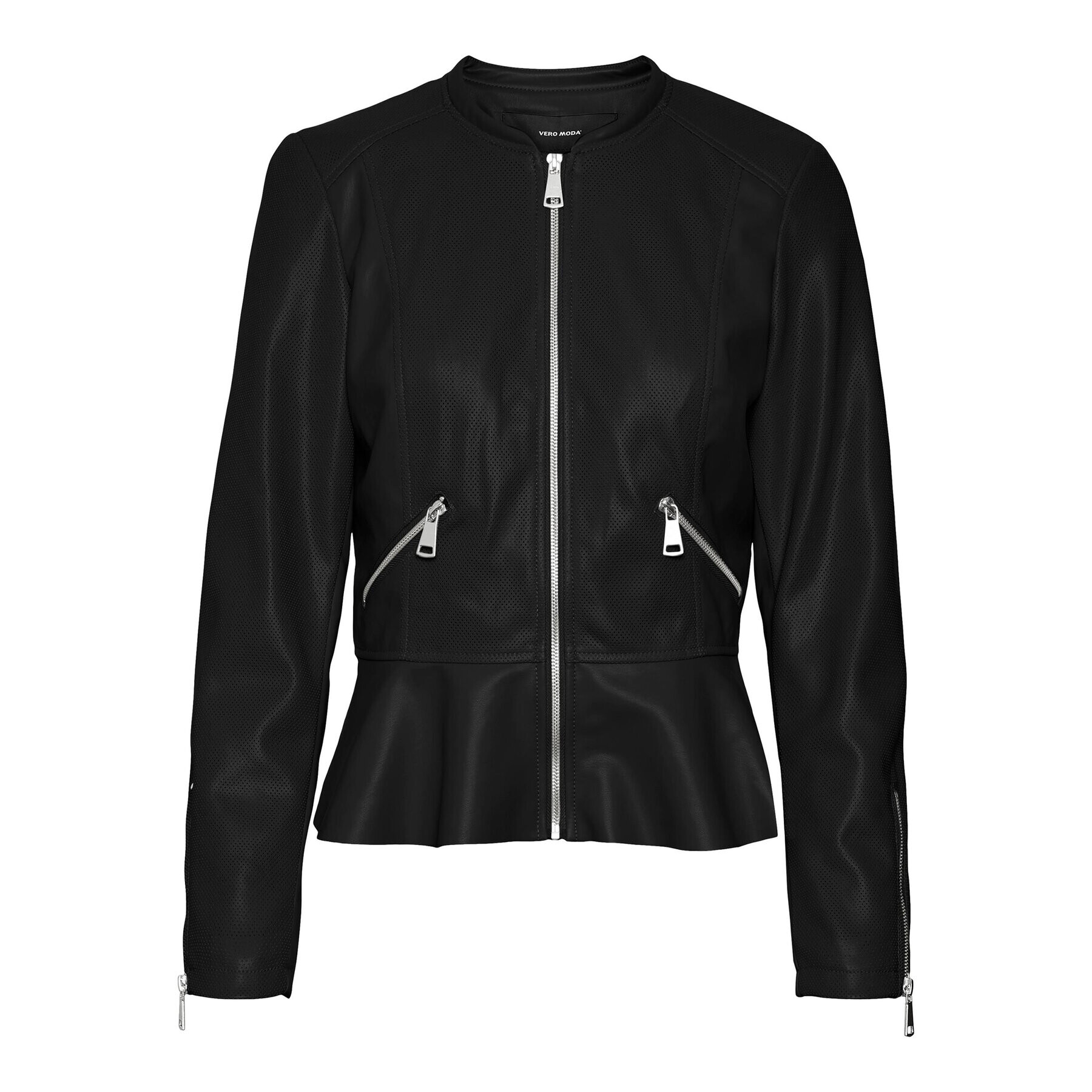 Vero Moda Яке от имитация на кожа Avery Ally 10286341 Черен Regular Fit - Pepit.bg