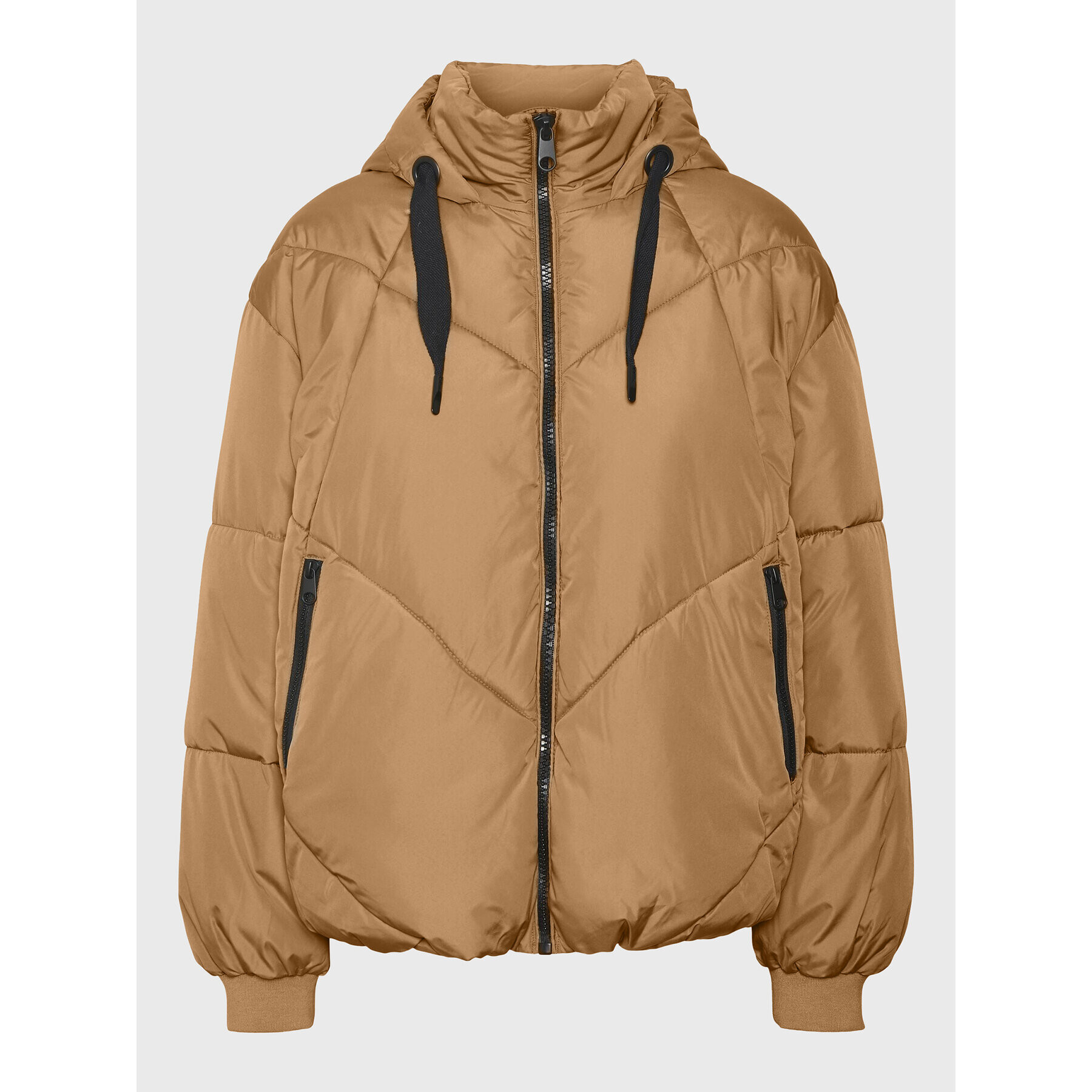 Vero Moda Пухено яке Beverly 10267111 Кафяв Regular Fit - Pepit.bg
