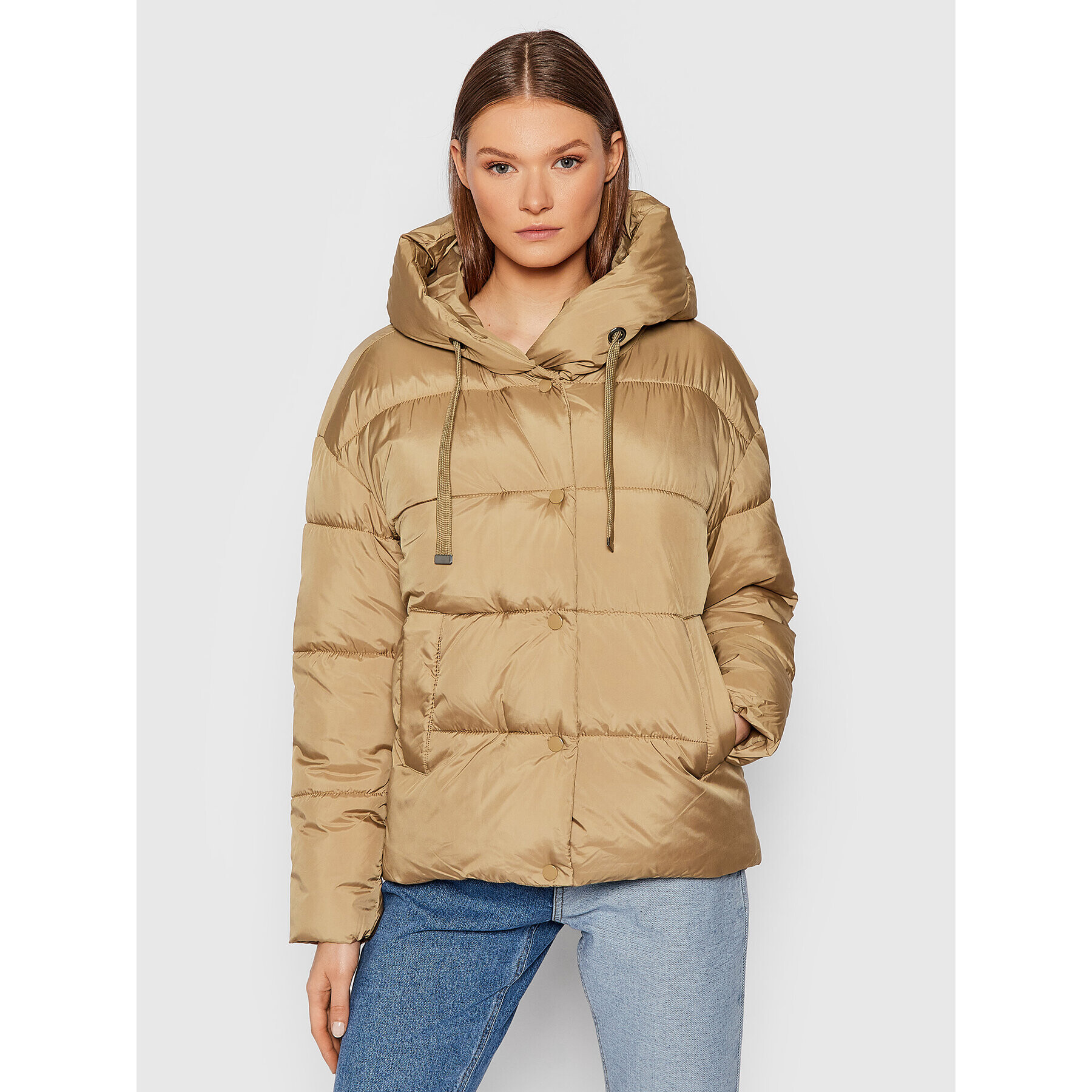 Vero Moda Пухено яке Gemmaholly 10247575 Бежов Regular Fit - Pepit.bg