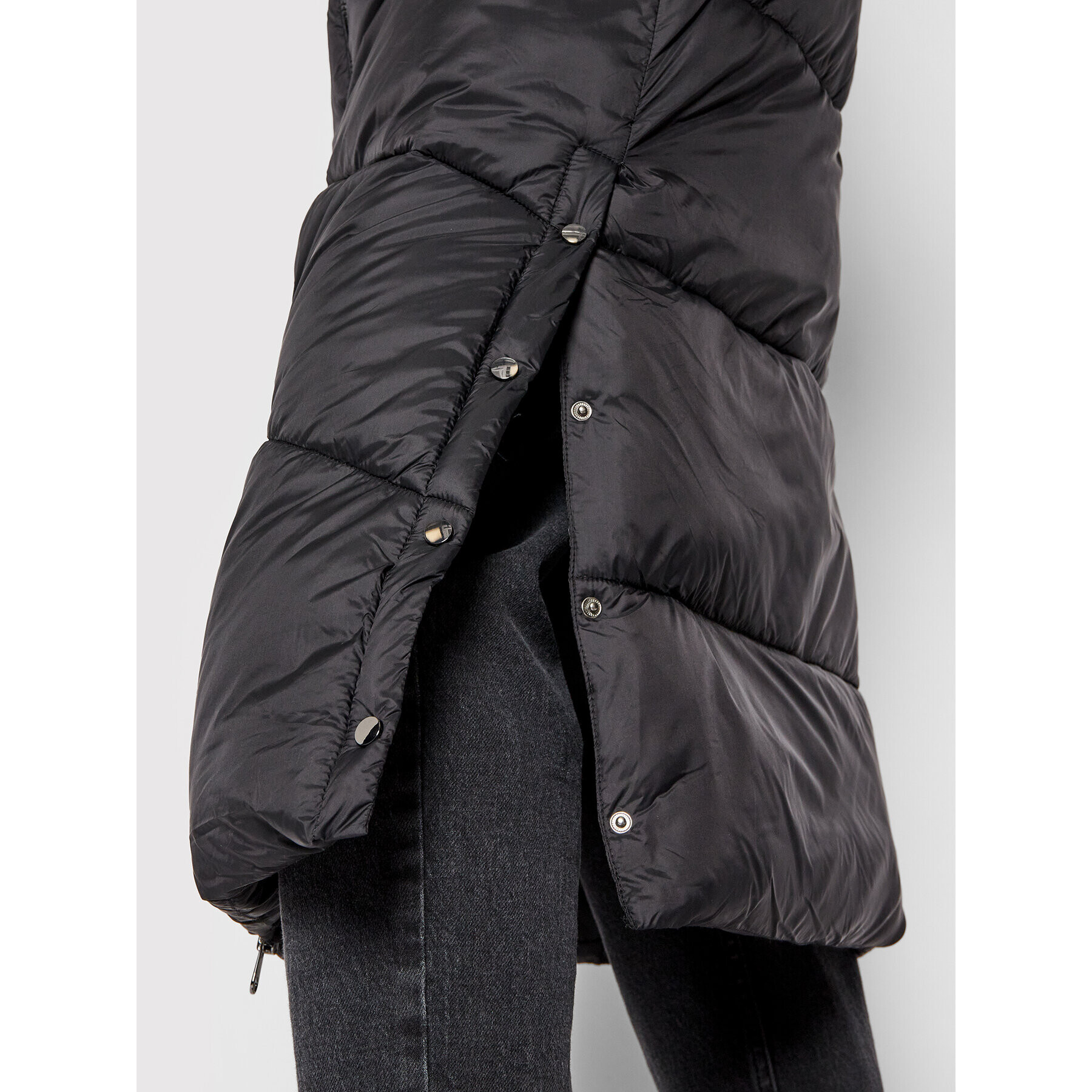 Vero Moda Пухено яке Uppsala 10250637 Черен Regular Fit - Pepit.bg