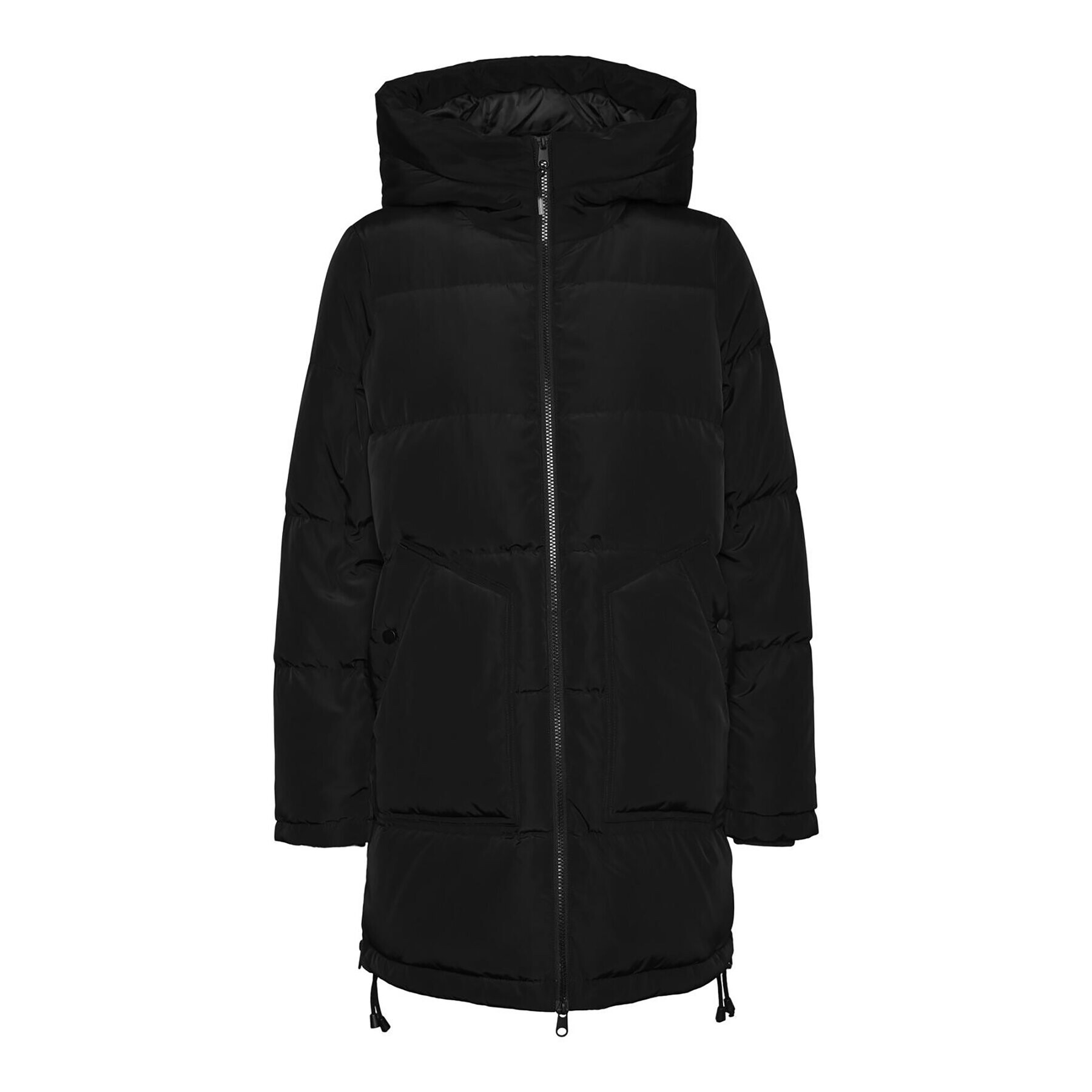 Vero Moda Пухено яке 10230839 Черен Regular Fit - Pepit.bg