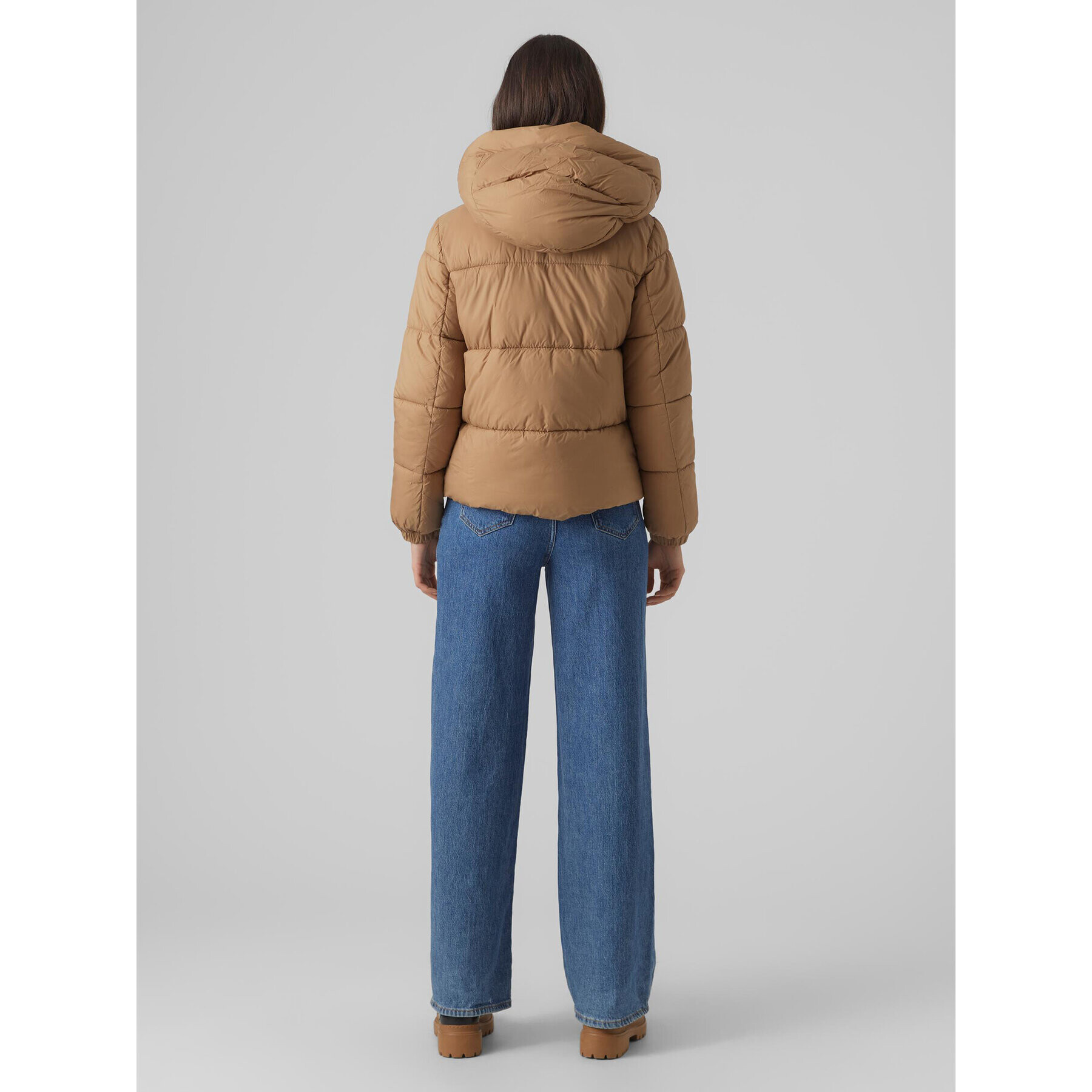 Vero Moda Пухено яке 10273951 Кафяв Regular Fit - Pepit.bg