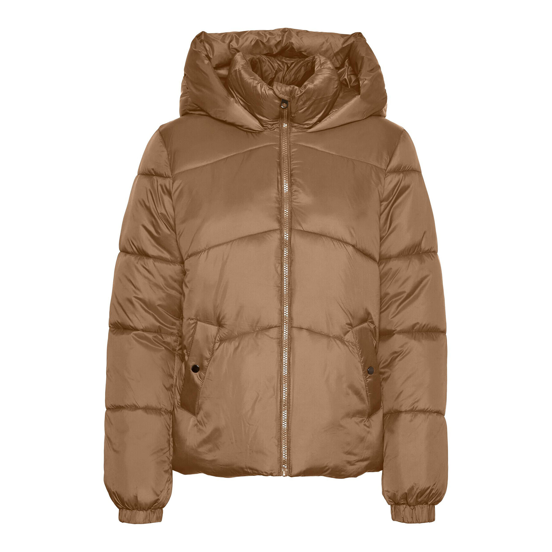 Vero Moda Пухено яке 10273951 Кафяв Regular Fit - Pepit.bg