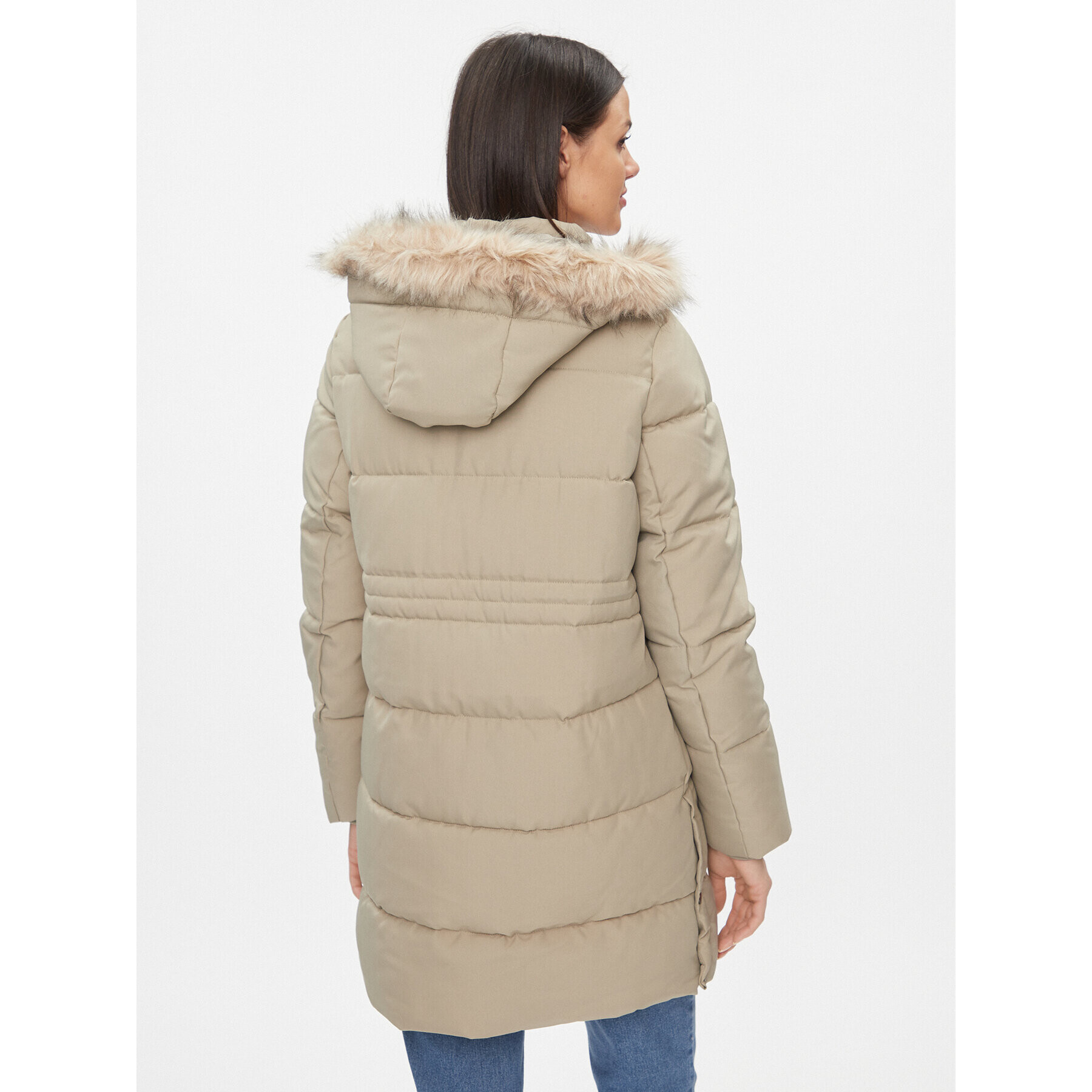 Vero Moda Пухено яке 10289478 Бежов Regular Fit - Pepit.bg