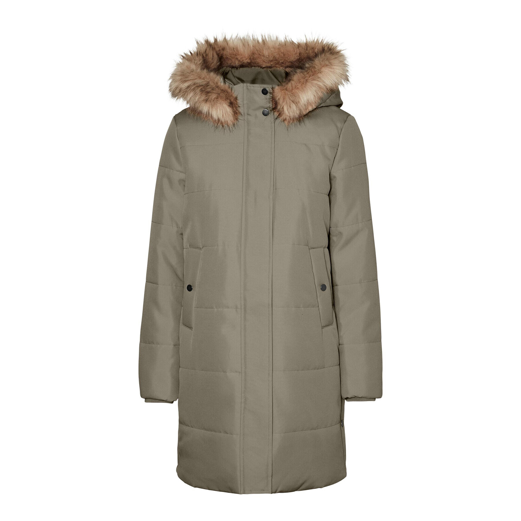 Vero Moda Пухено яке 10289478 Бежов Regular Fit - Pepit.bg
