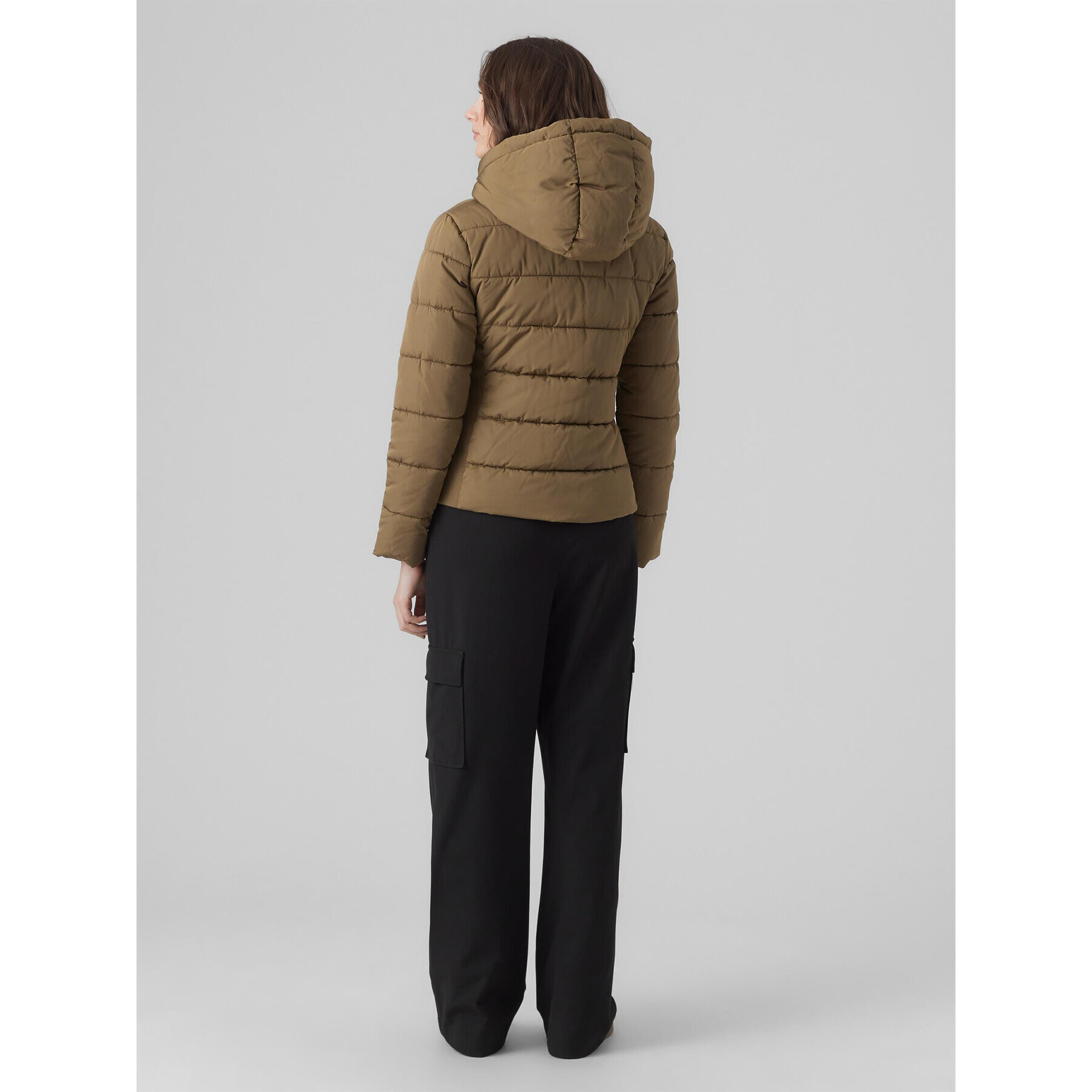 Vero Moda Пухено яке 10289837 Кафяв Regular Fit - Pepit.bg