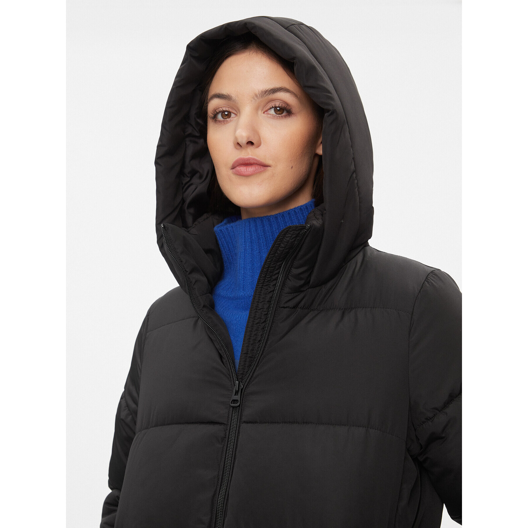 Vero Moda Пухено яке 10289876 Черен Regular Fit - Pepit.bg