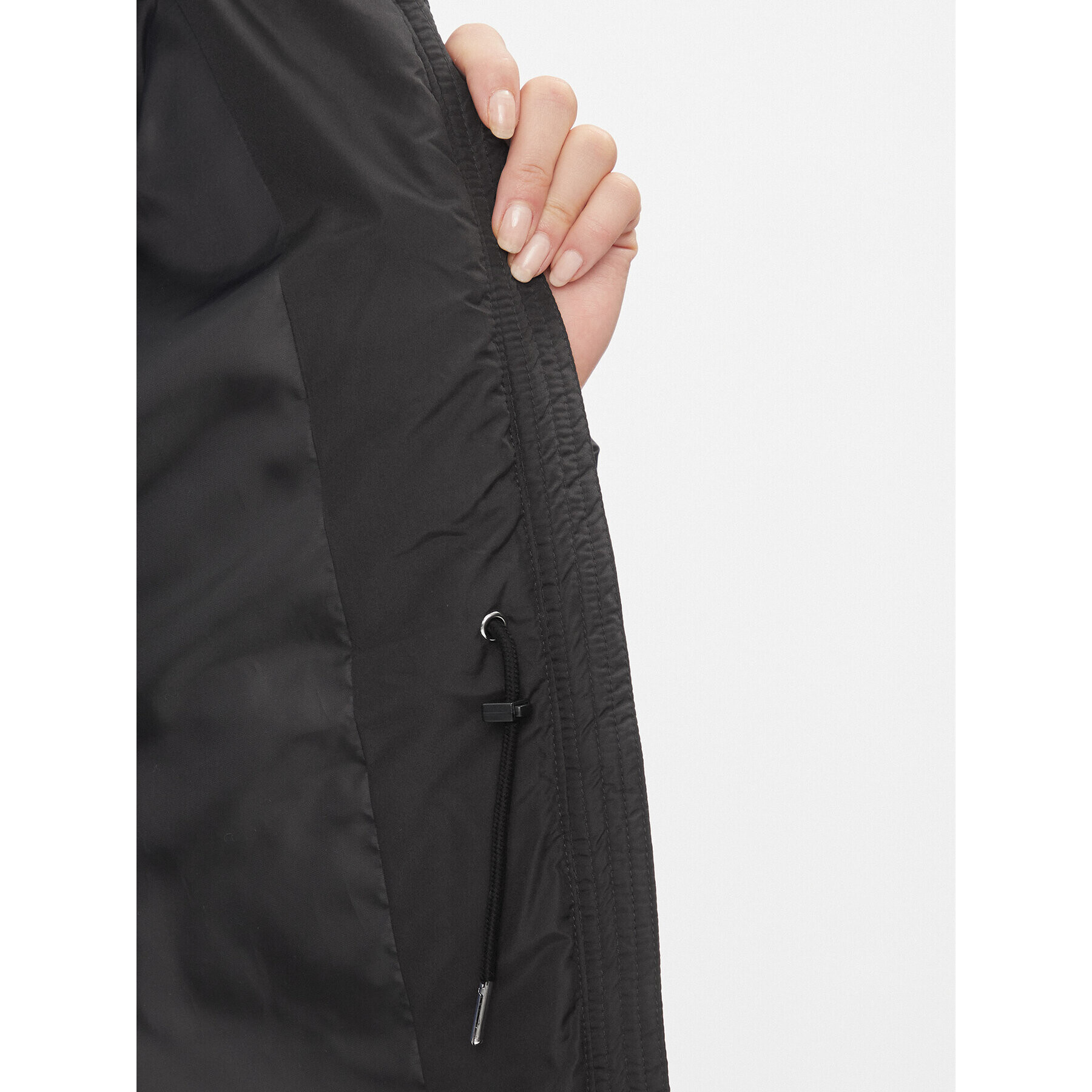 Vero Moda Пухено яке 10289876 Черен Regular Fit - Pepit.bg