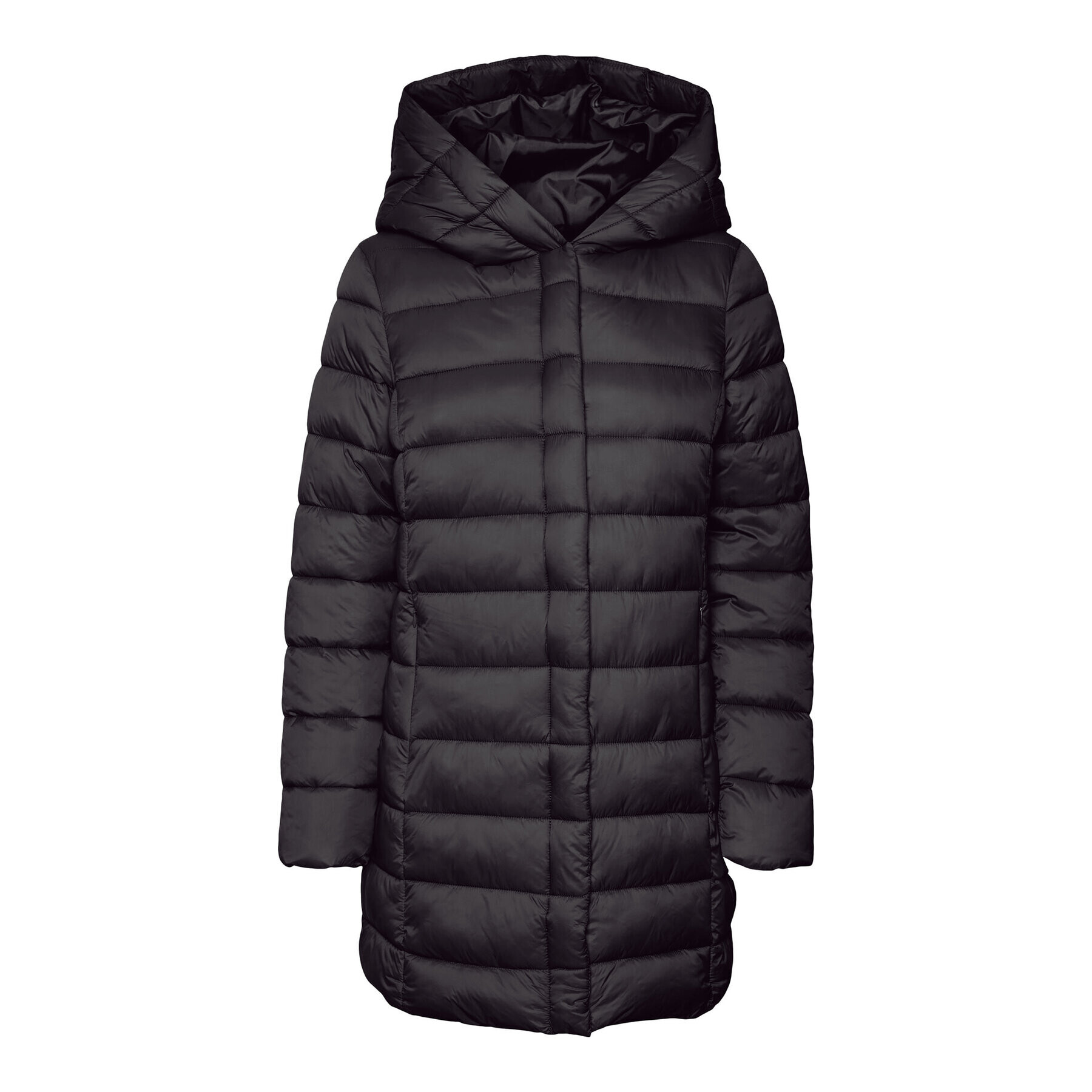 Vero Moda Пухено яке 10291052 Черен Regular Fit - Pepit.bg