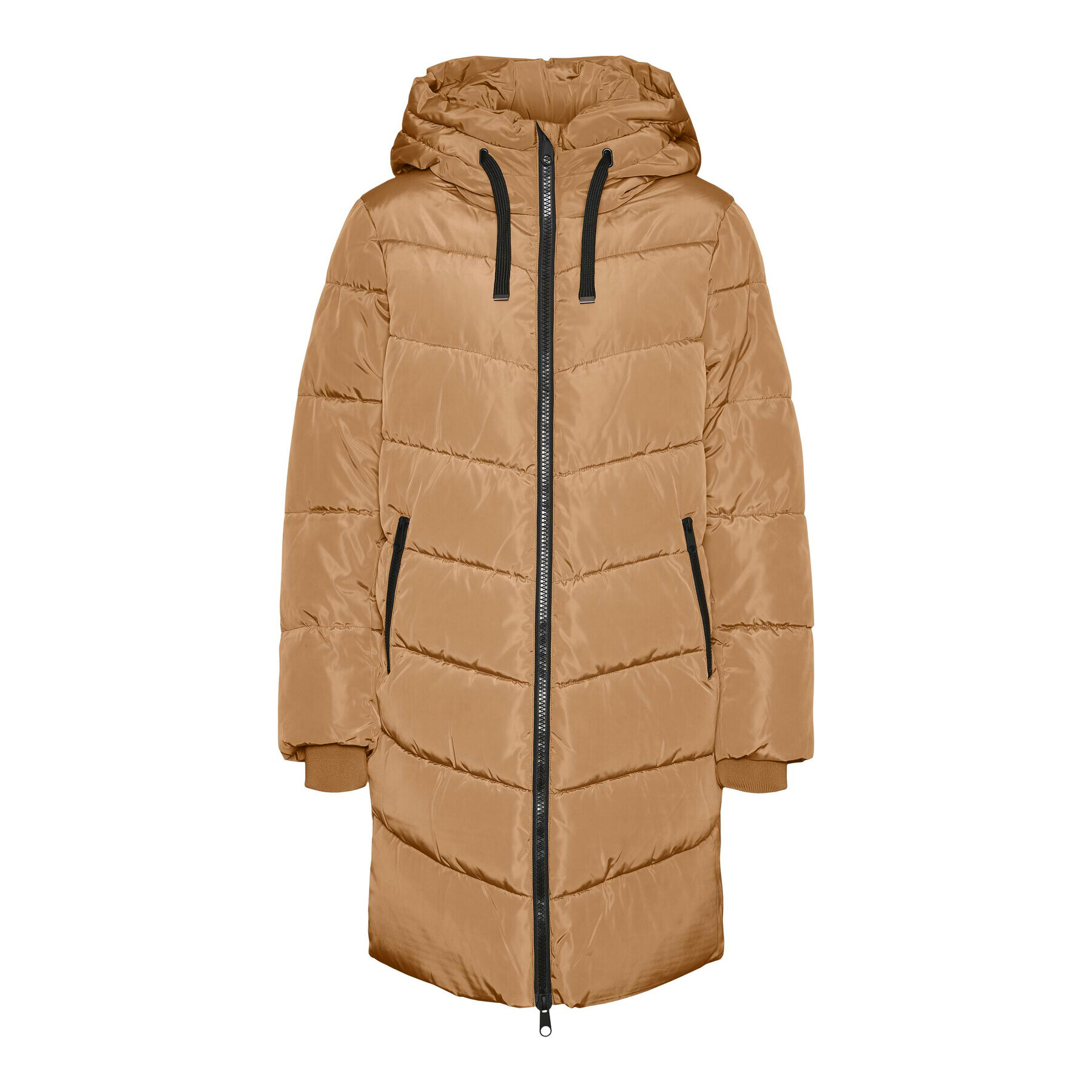Vero Moda Пухено яке Nora 10267675 Кафяв Regular Fit - Pepit.bg