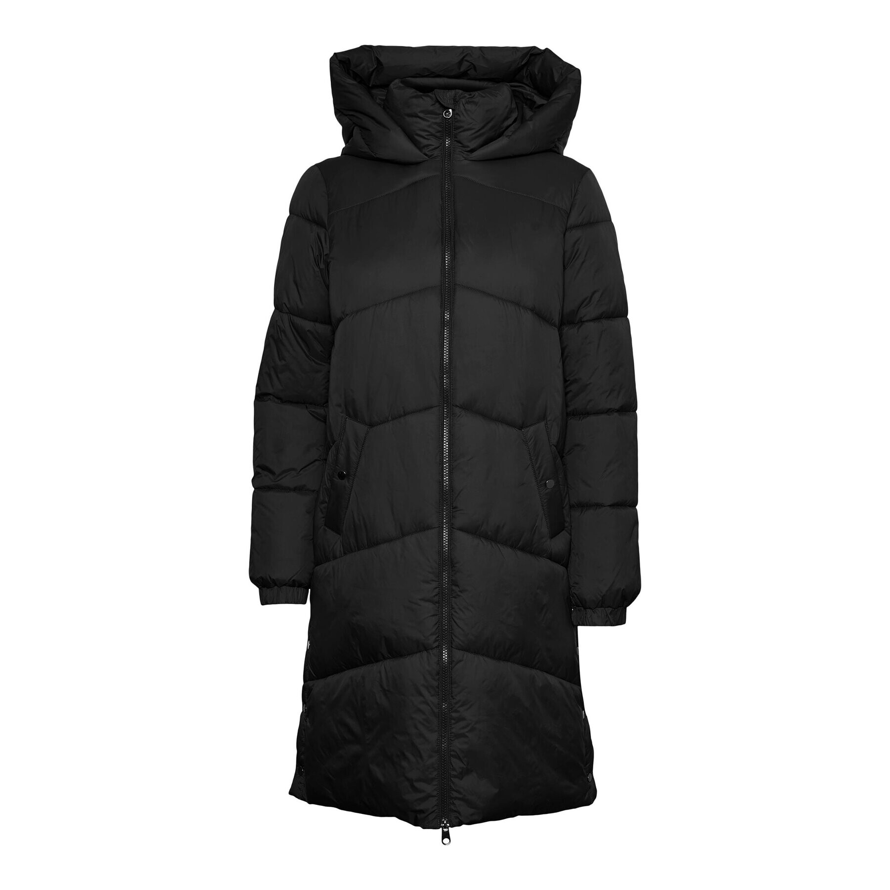Vero Moda Пухено яке Uppsala 10270146 Черен Regular Fit - Pepit.bg