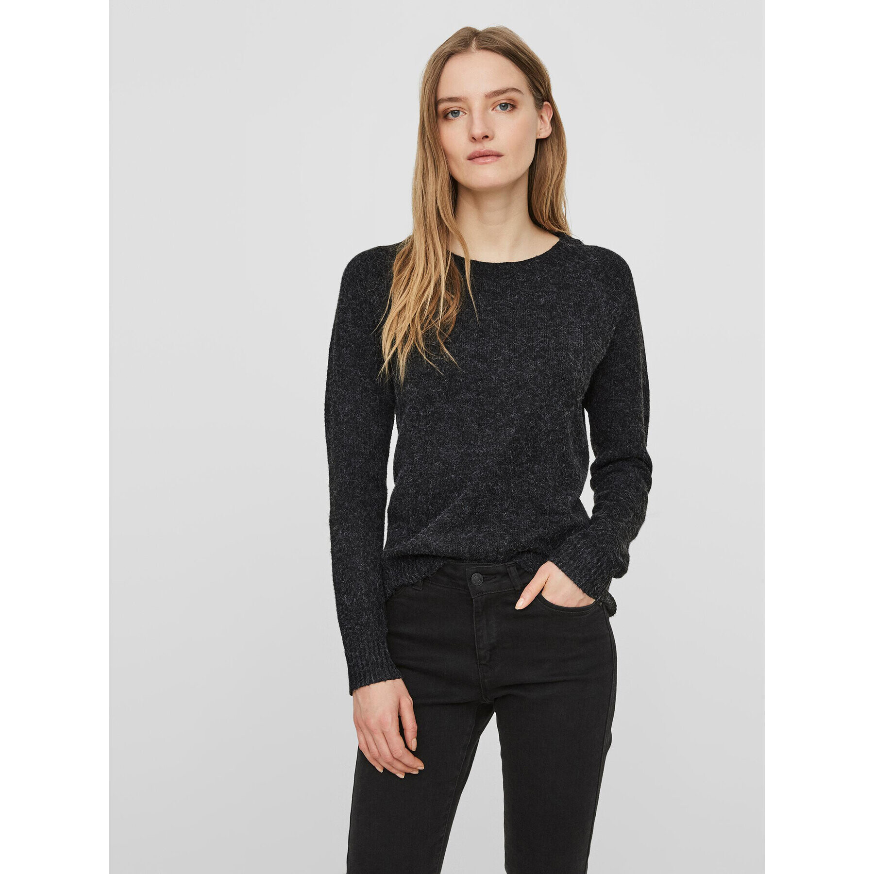 Vero Moda Пуловер 10201022 Черен Regular Fit - Pepit.bg