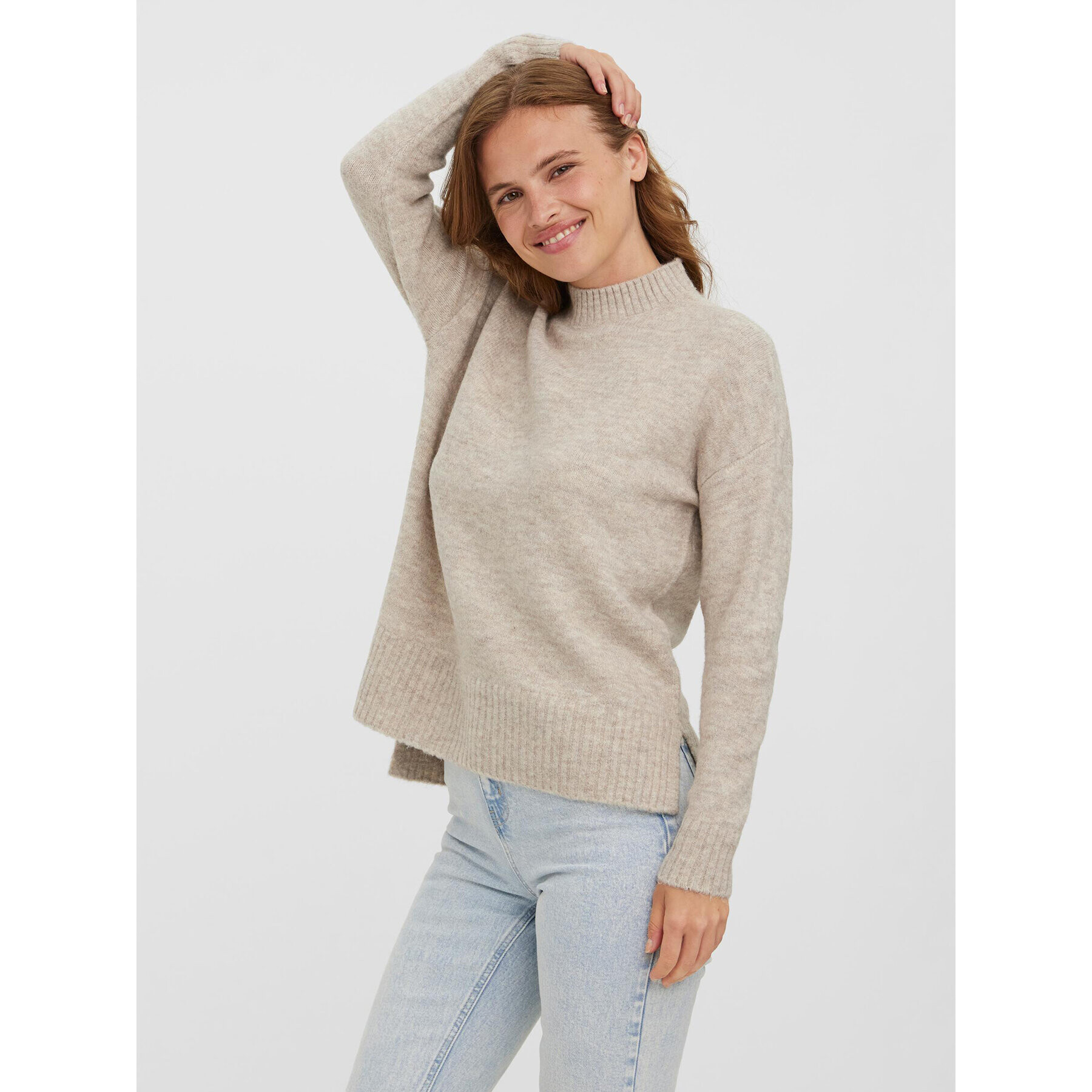 Vero Moda Пуловер 10269229 Бежов Regular Fit - Pepit.bg