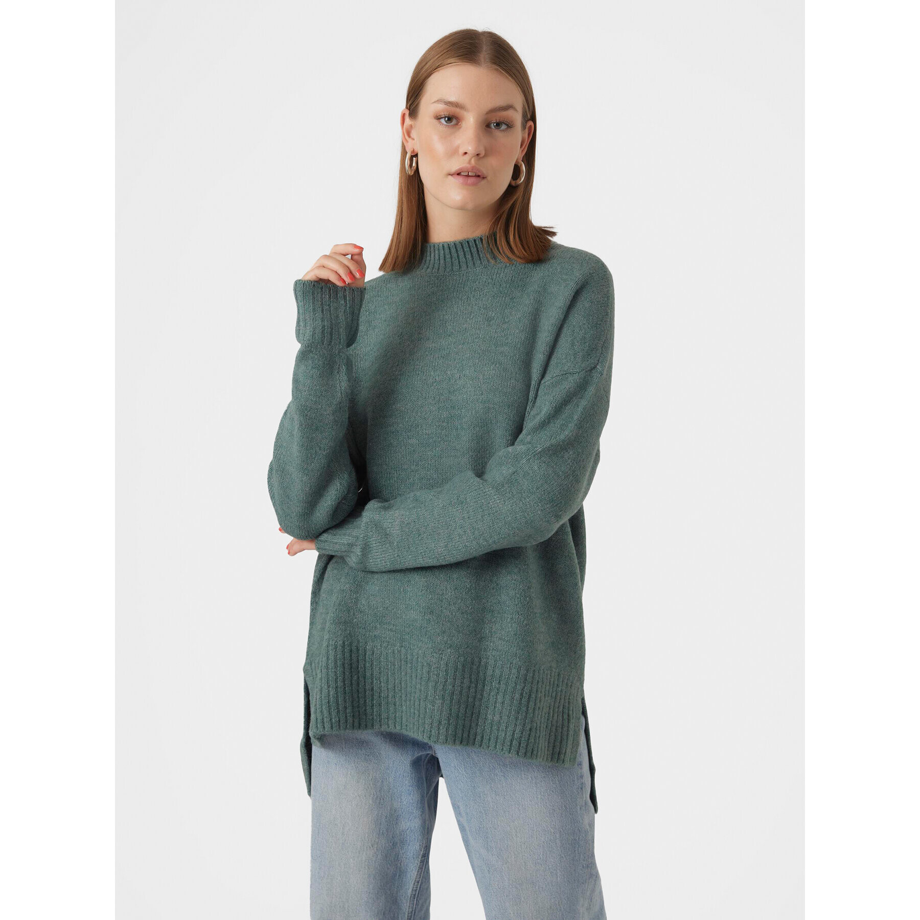Vero Moda Пуловер 10269229 Зелен Regular Fit - Pepit.bg
