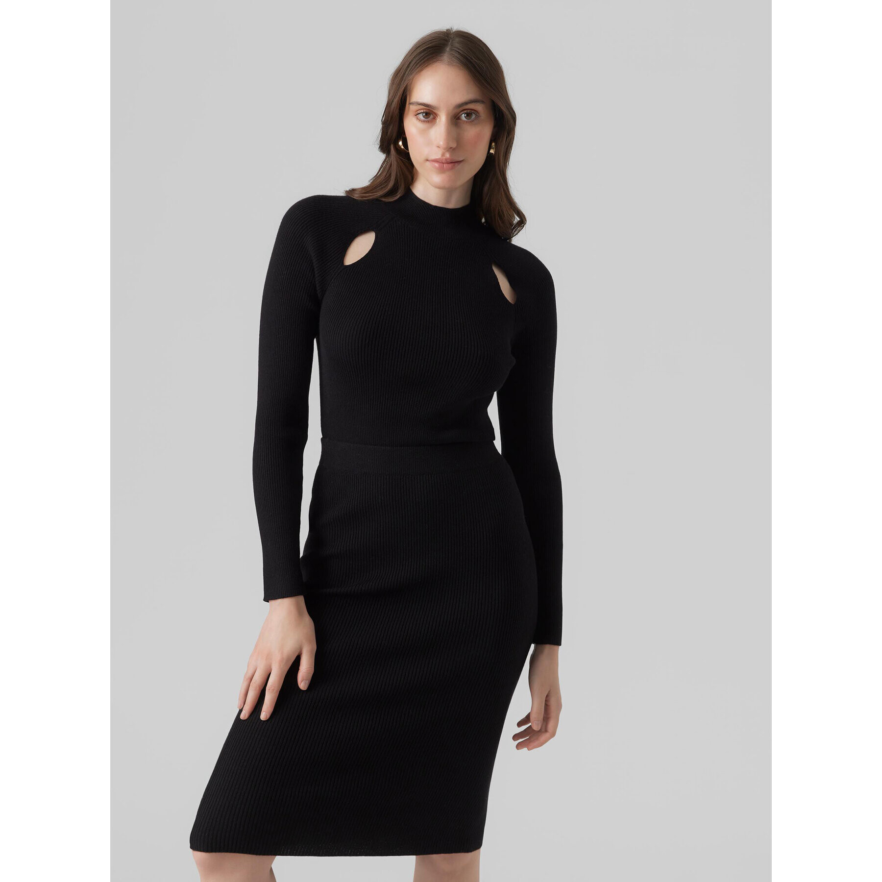 Vero Moda Пуловер 10290675 Черен Slim Fit - Pepit.bg