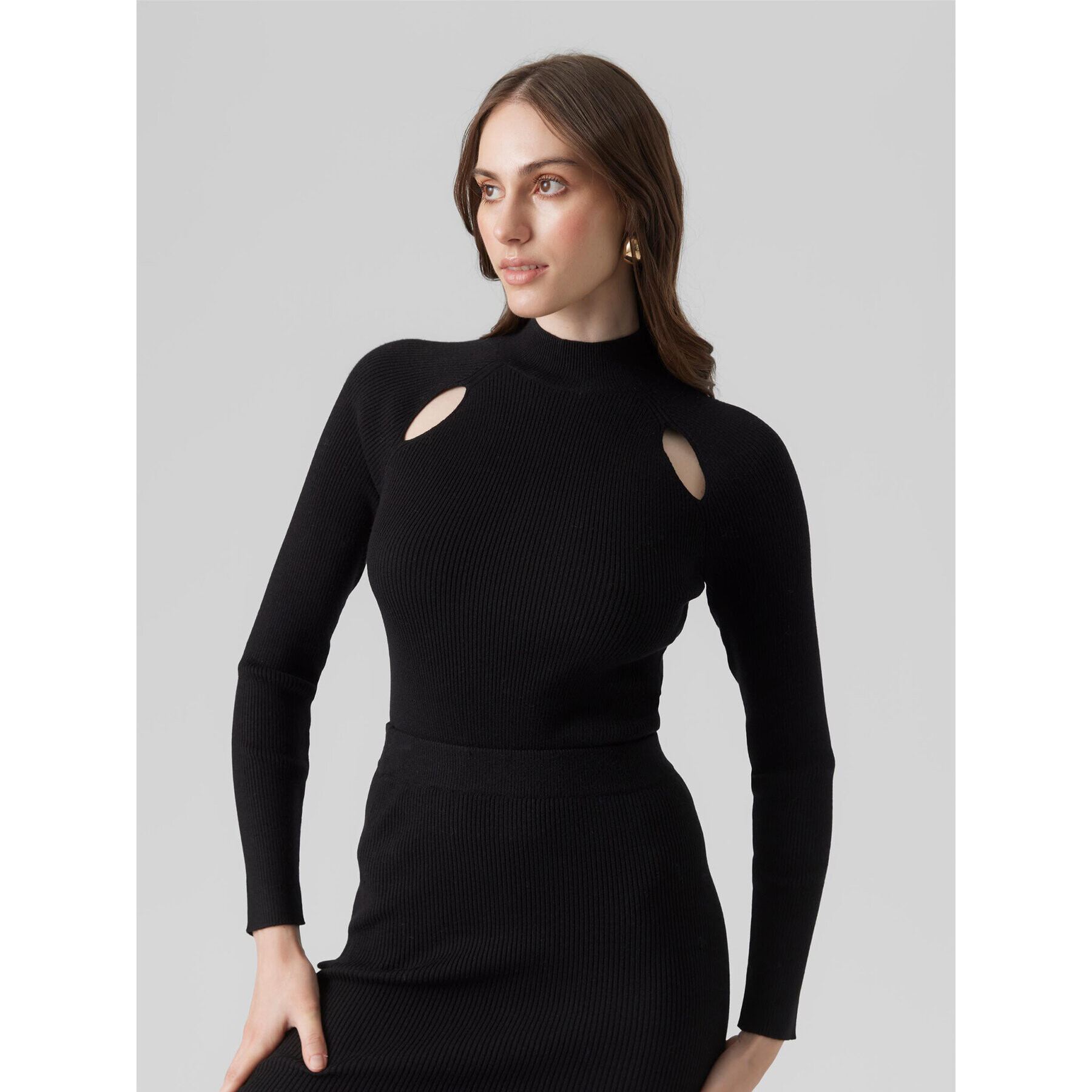 Vero Moda Пуловер 10290675 Черен Slim Fit - Pepit.bg