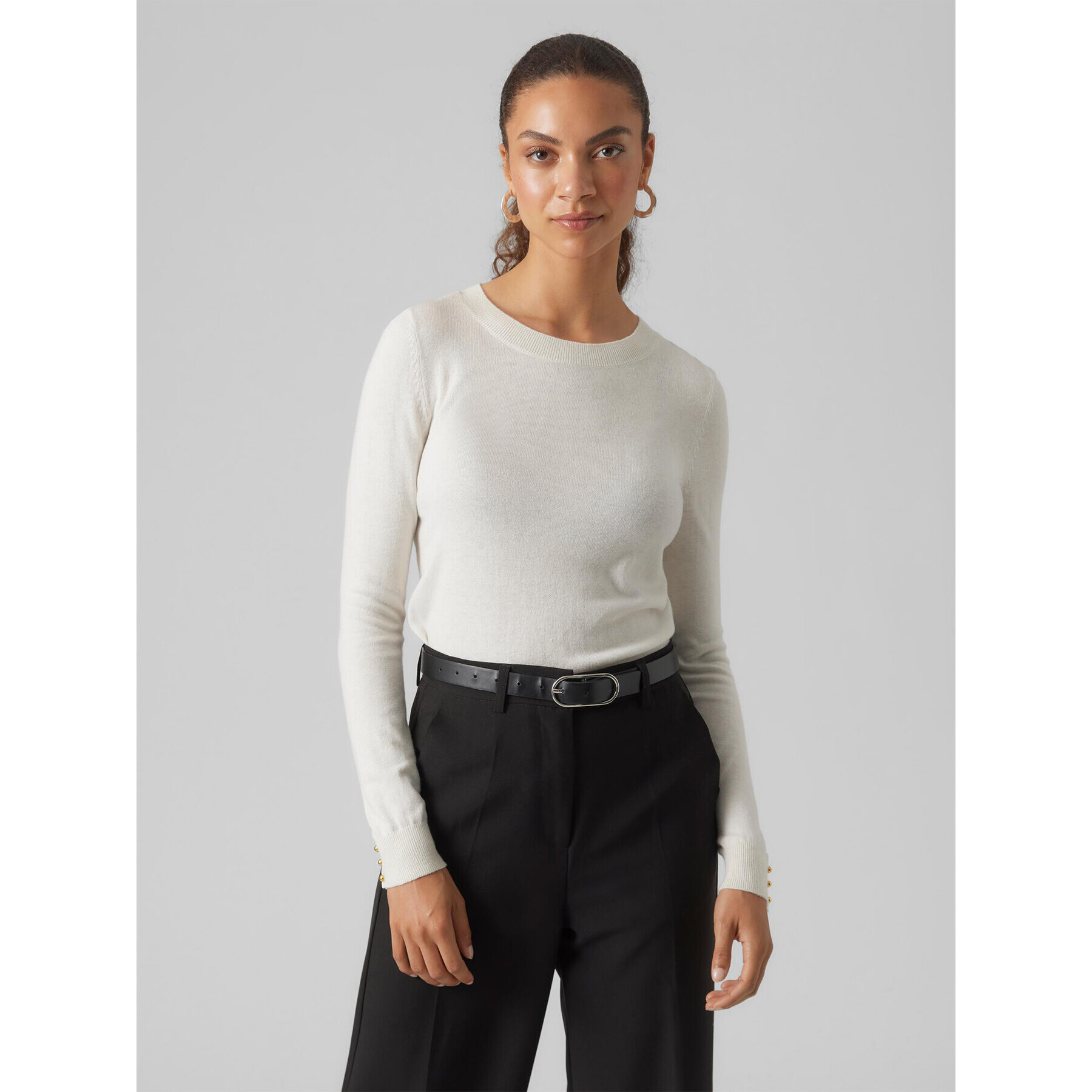 Vero Moda Пуловер 10291147 Бежов Regular Fit - Pepit.bg