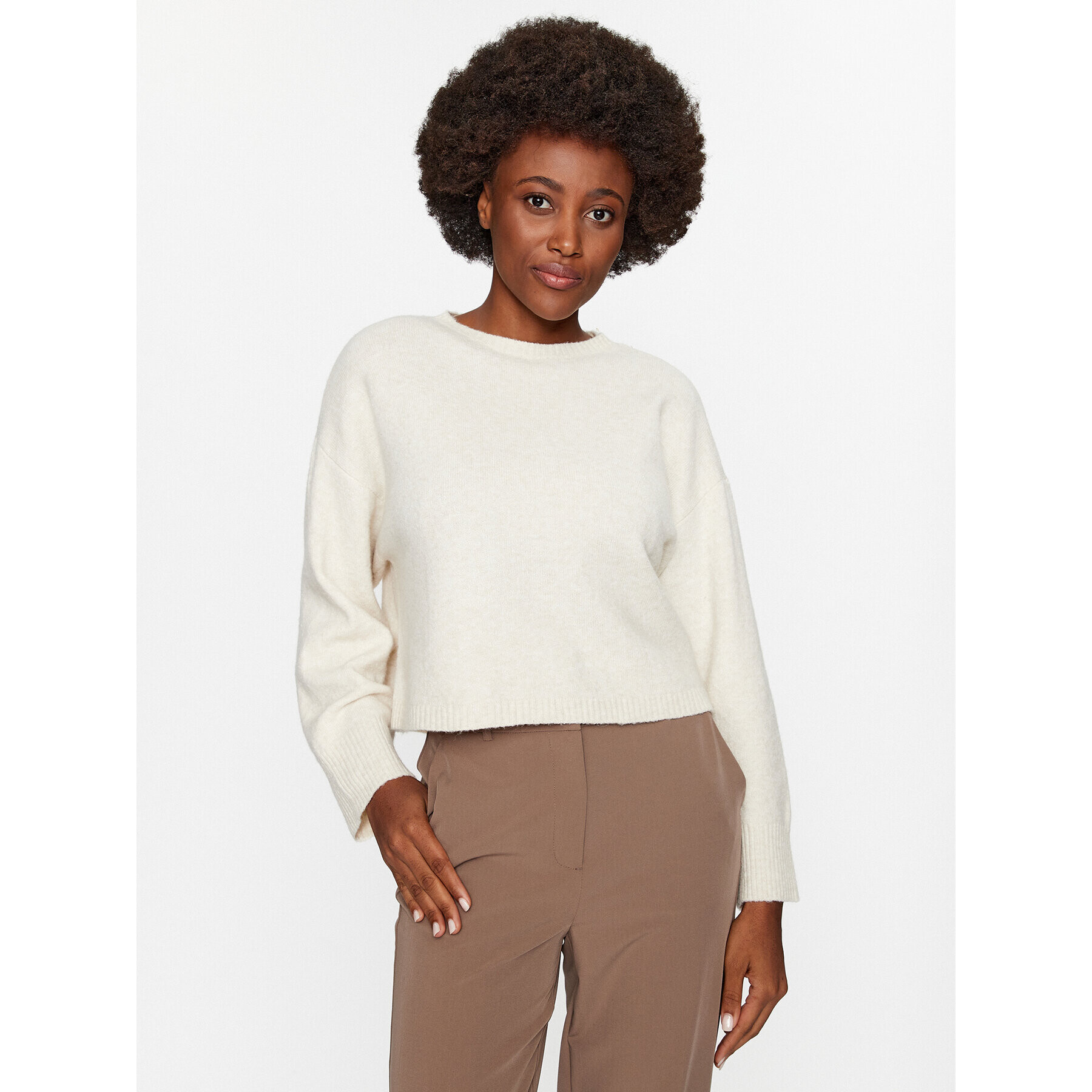 Vero Moda Пуловер 10291696 Бежов Regular Fit - Pepit.bg