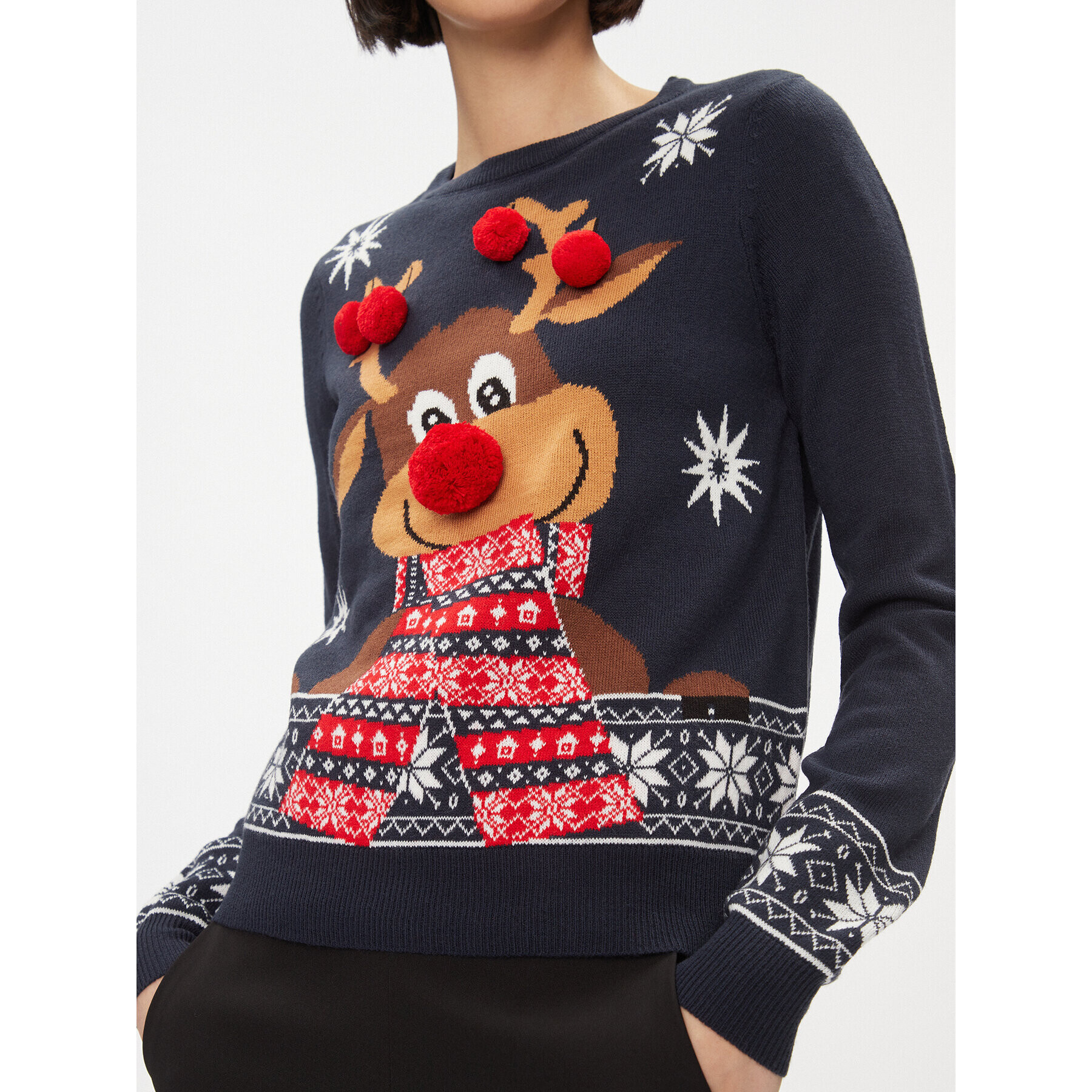 Vero Moda Пуловер 10292636 Тъмносин Regular Fit - Pepit.bg
