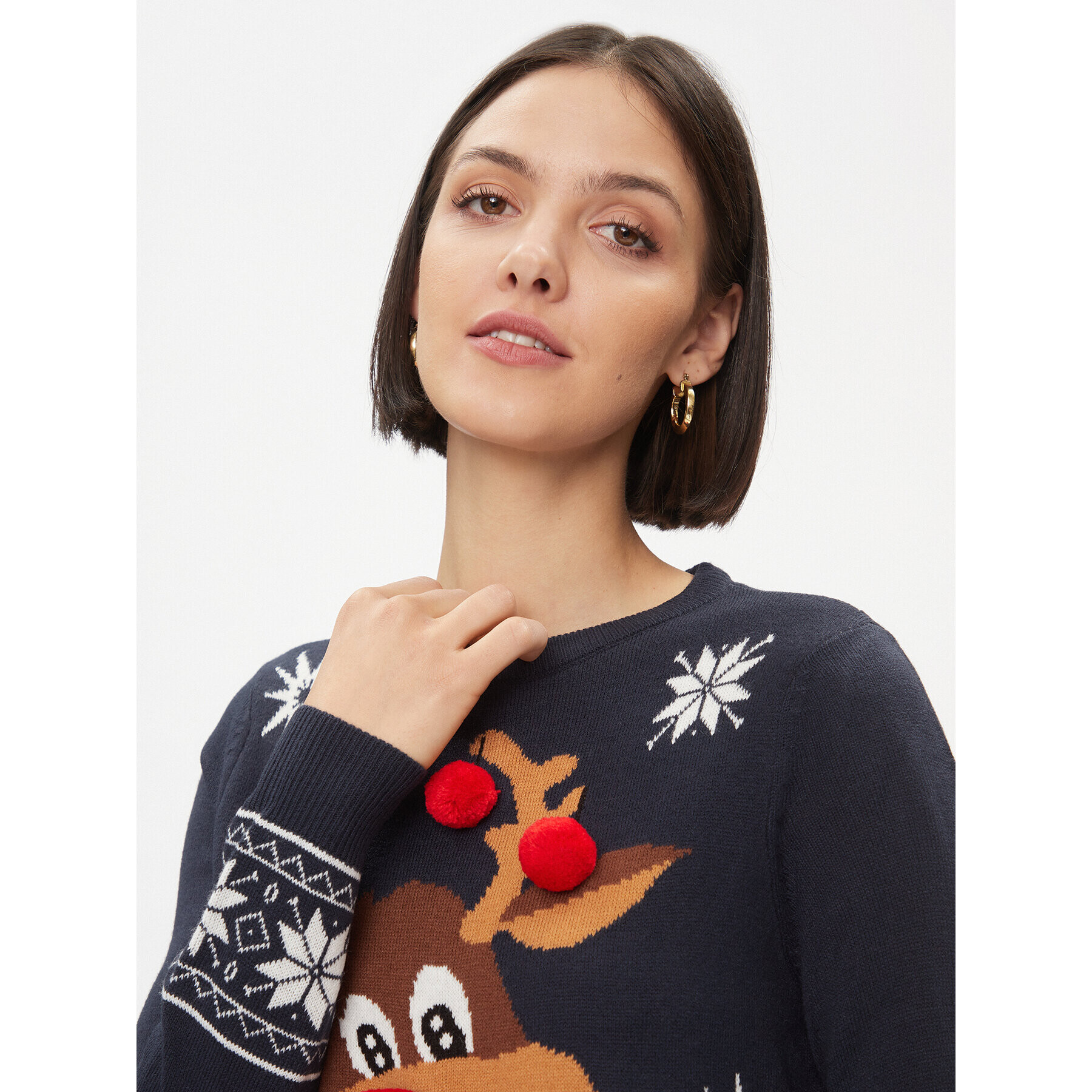 Vero Moda Пуловер 10292636 Тъмносин Regular Fit - Pepit.bg