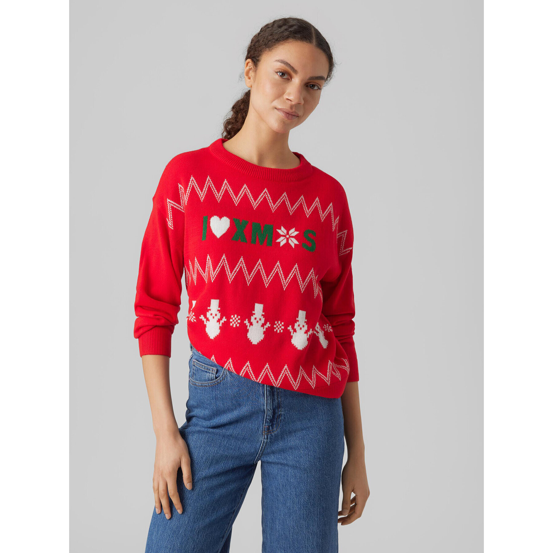 Vero Moda Пуловер 10292667 Червен Regular Fit - Pepit.bg